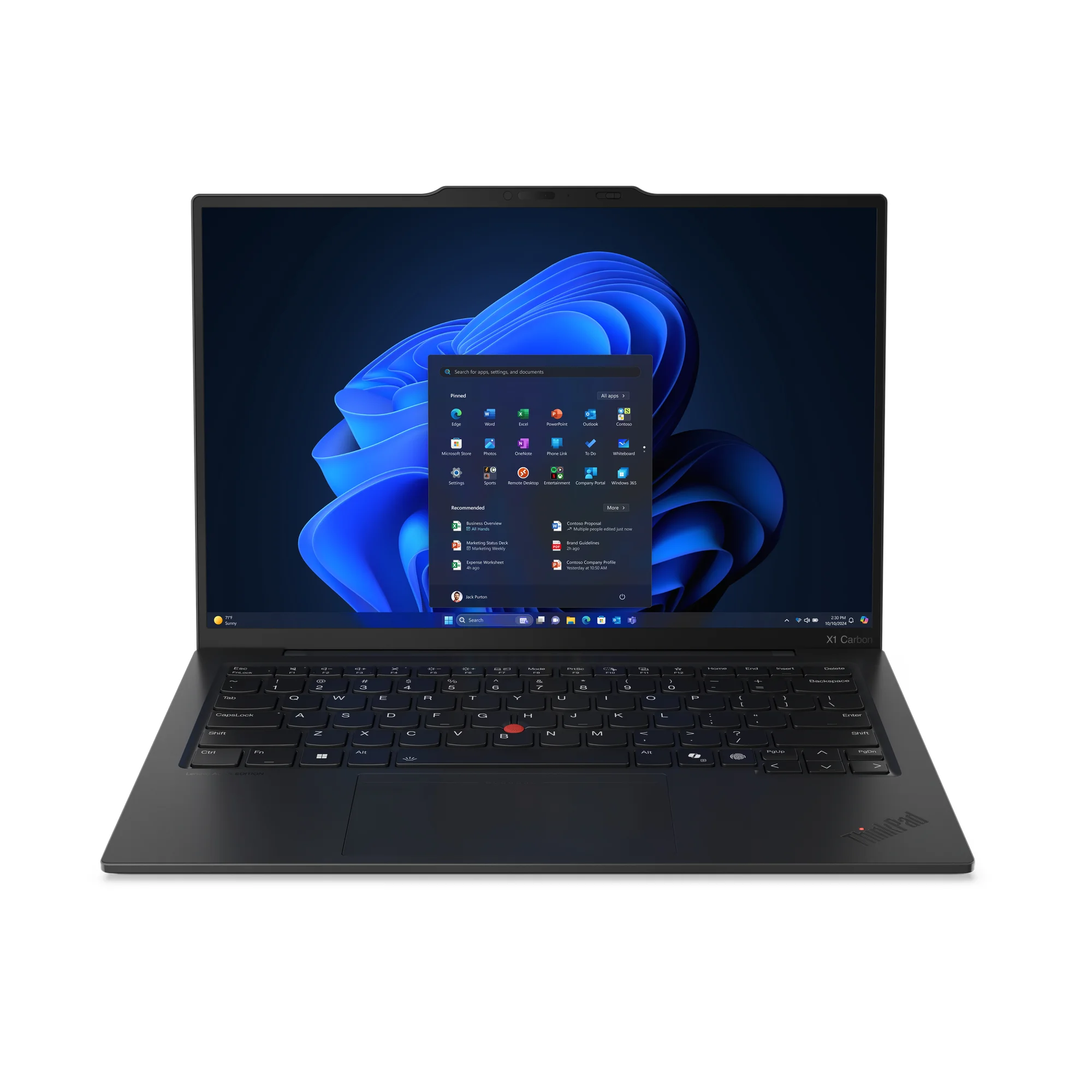 Lenovo ThinkPad X1 Carbon Gen 13 Aura Edition Copilot+ PC Intel Core Ultra 7 258V Laptop 35,6 cm (14") Touchscreen WUXGA 32 GB LPDDR5x-SDRAM 1 TB SSD Wi-Fi 7 (802.11be) Windows 11 Pro Schwarz Deutsch