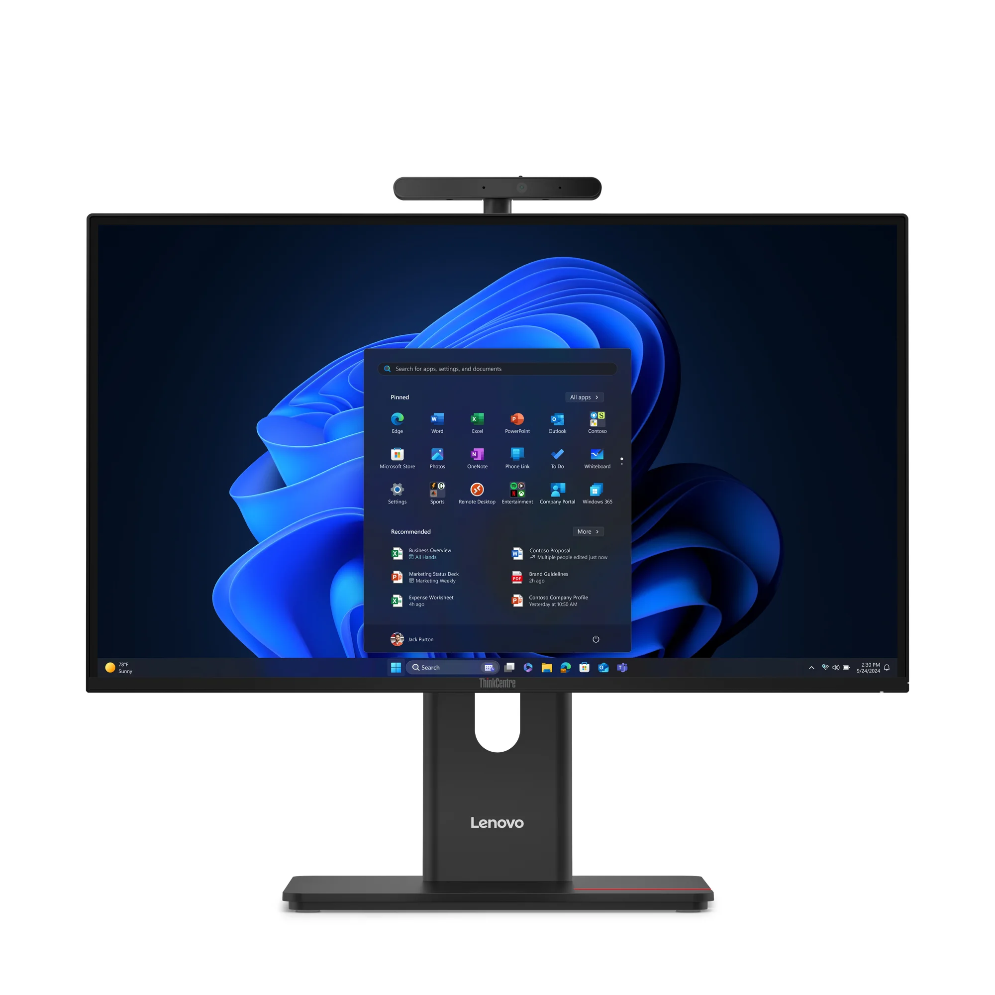 Lenovo ThinkCentre M90a Gen 6 Intel Core Ultra 5 235 60,5 cm (23.8") 1920 x 1080 Pixel All-in-One-PC 32 GB DDR5-SDRAM 512 GB SSD Windows 11 Pro Wi-Fi 6E (802.11ax) Schwarz
