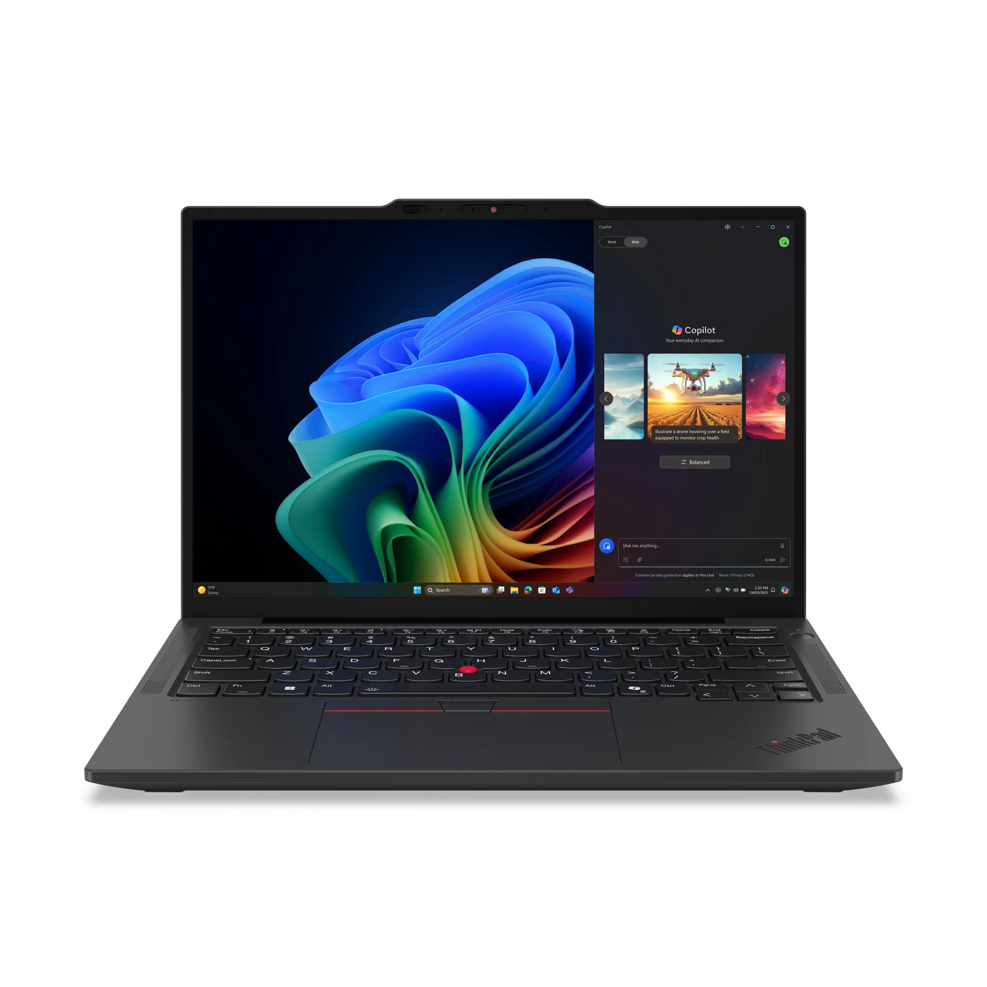 Lenovo ThinkPad X13 Gen 6 (AMD) Copilot+ PC AMD Ryzen AI 7 350 Laptop 33,8 cm (13.3") WUXGA 32 GB LPDDR5x-SDRAM 1 TB SSD Wi-Fi 7 (802.11be) Windows 11 Pro Schwarz Deutsch
