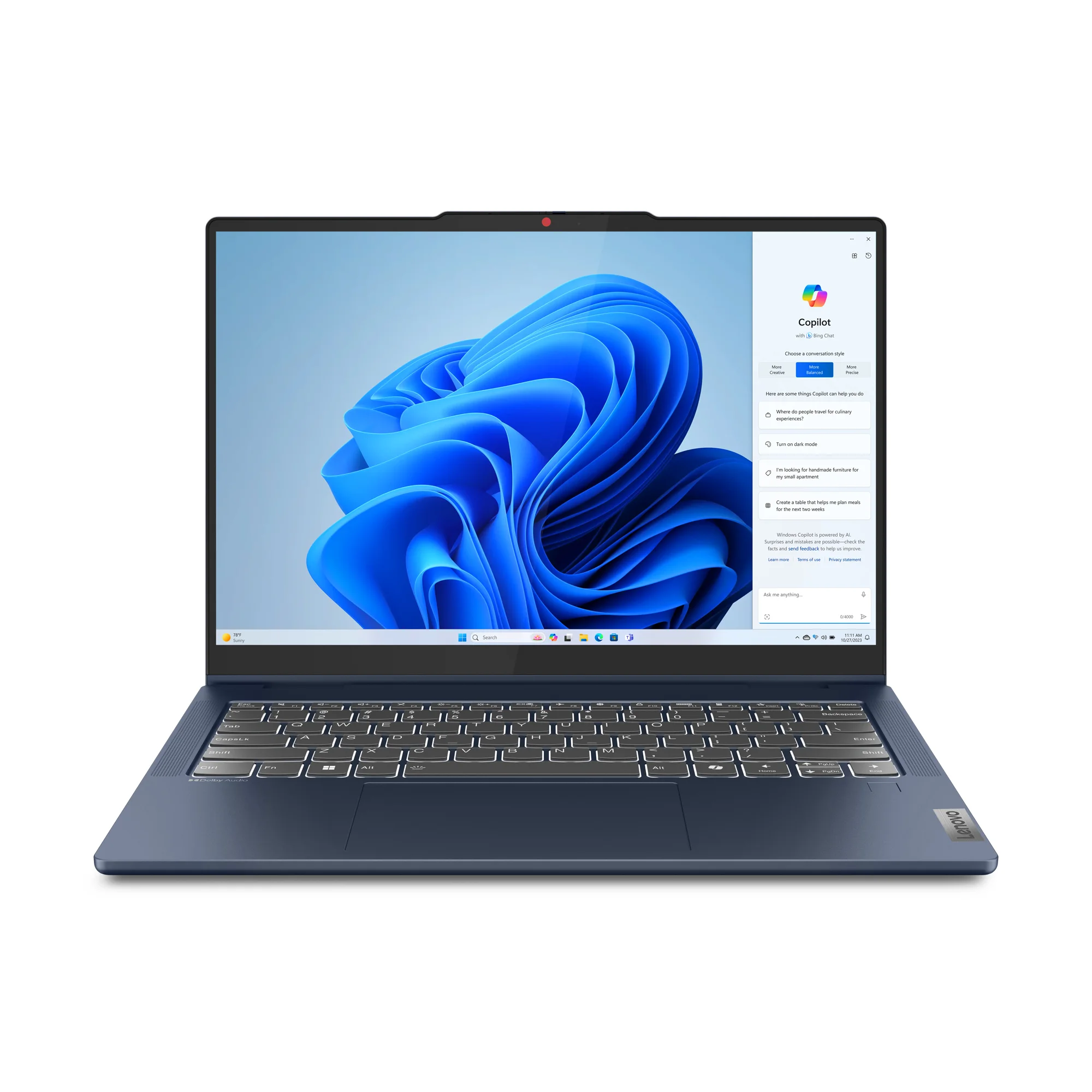 Lenovo IdeaPad 5 2-in-1 14IRH9 Intel® Core™ i5 i5-13420H Hybrid (2-in-1) 35,6 cm (14") Touchscreen WUXGA 16 GB LPDDR5x-SDRAM 512 GB SSD Wi-Fi 6 (802.11ax) Windows 11 Home Blau Deutsch