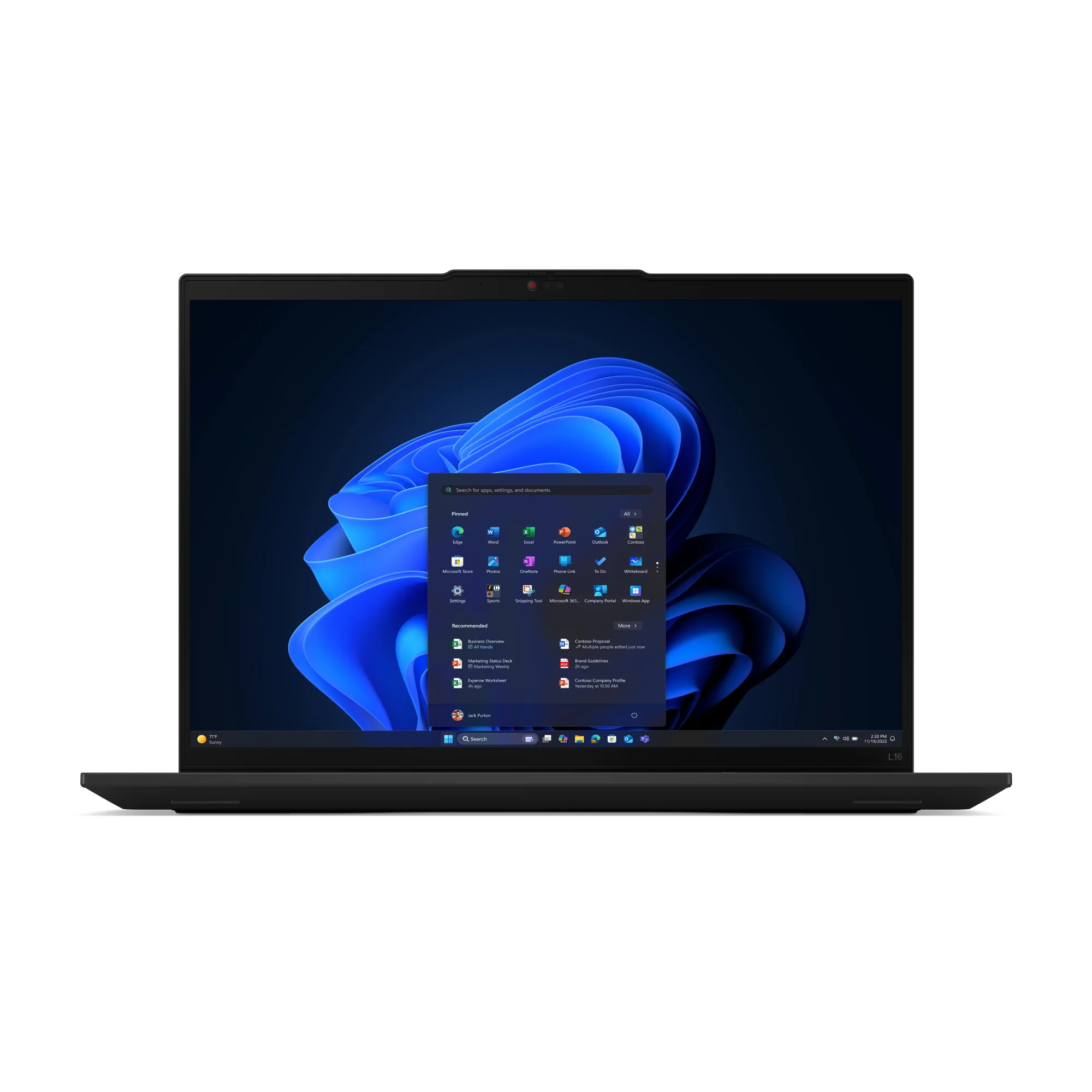 Lenovo ThinkPad L16 Gen 2 (Intel) Intel Core Ultra 7 255U Laptop 40,6 cm (16") WUXGA 32 GB DDR5-SDRAM 1 TB SSD Wi-Fi 6E (802.11ax) Windows 11 Pro Schwarz QWERTZ Deutsch