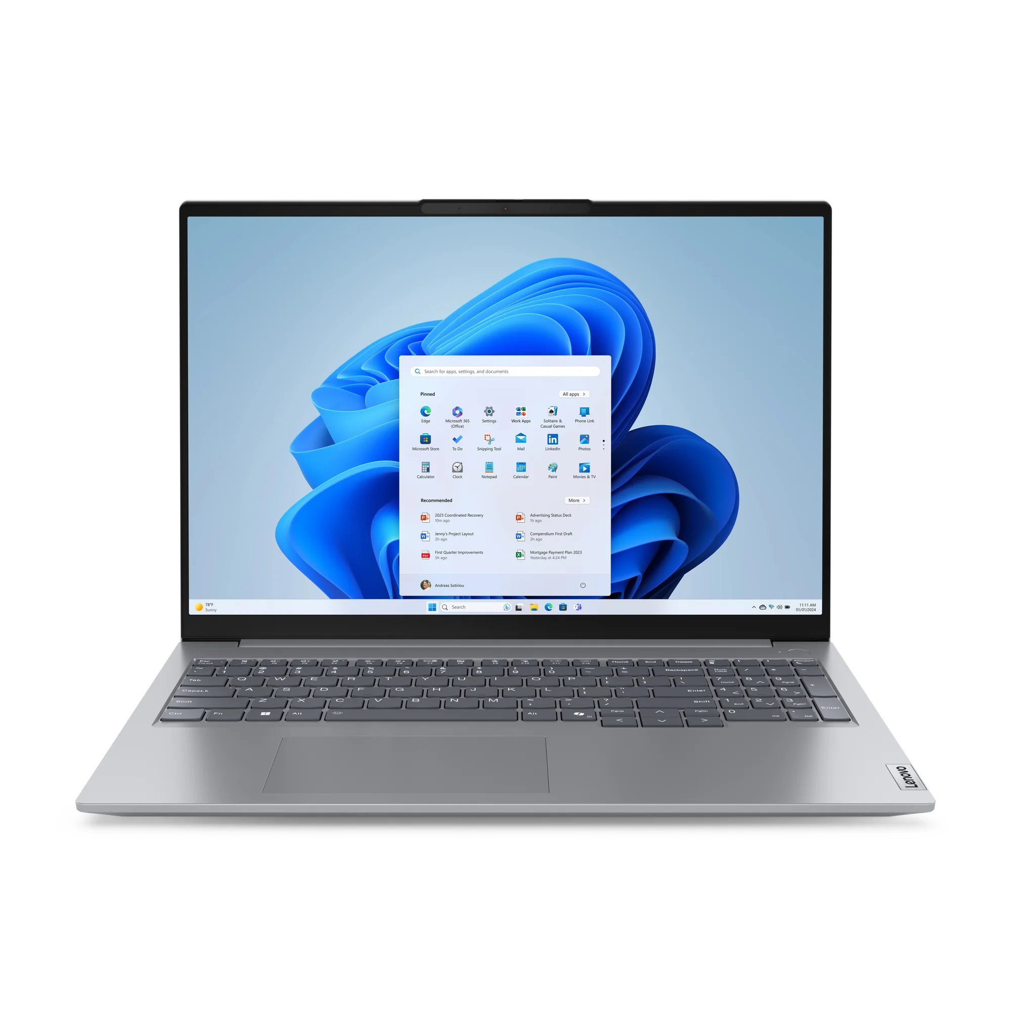 Lenovo ThinkBook 16 G7 ARP AMD Ryzen™ 7 7735HS Laptop 40,6 cm (16") WUXGA 16 GB DDR5-SDRAM 1 TB SSD Wi-Fi 6E (802.11ax) Windows 11 Pro Grau