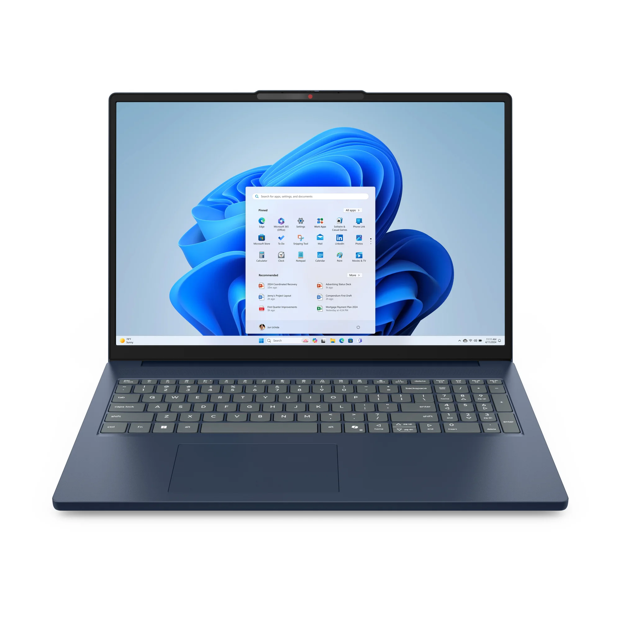 Lenovo IdeaPad Slim 3 16IRH10 Intel® Core™ i5 i5-13420H Laptop 40,6 cm (16") WUXGA 16 GB DDR5-SDRAM 1 TB SSD Wi-Fi 7 (802.11be) Windows 11 Home Deutsch Blau