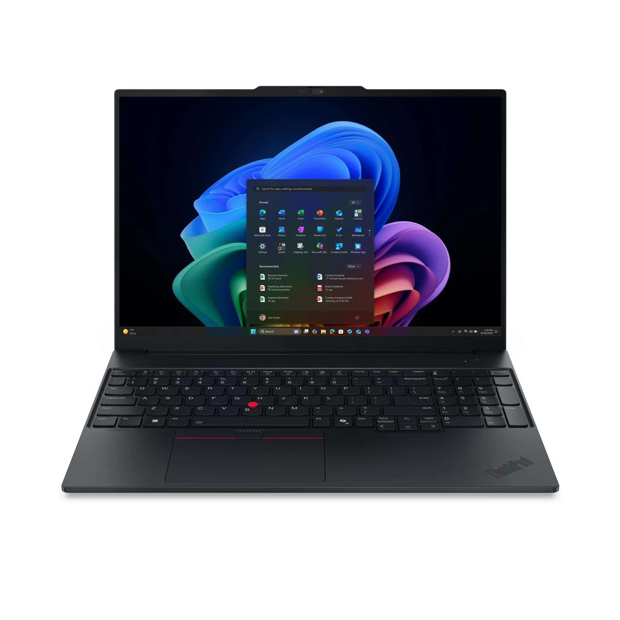 Lenovo ThinkPad E16 Gen 4 (Intel) Copilot+ PC Intel Core Ultra 7 355 Laptop 40,6 cm (16") WUXGA 32 GB DDR5-SDRAM 1 TB SSD Wi-Fi 7 (802.11be) Windows 11 Pro Schwarz Deutsch