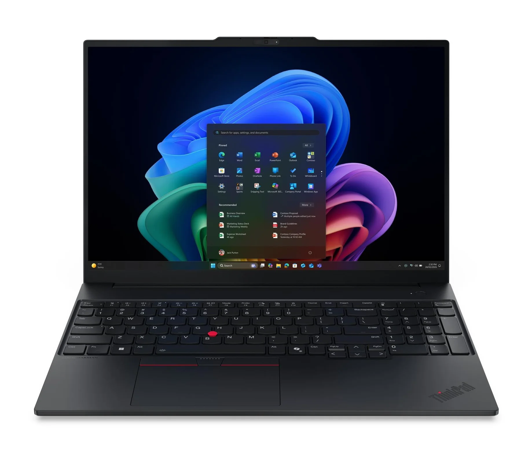 Lenovo ThinkPad E16 Gen 4 (Intel) Copilot+ PC Intel Core Ultra 5 325 Laptop 40,6 cm (16") WUXGA 32 GB DDR5-SDRAM 512 GB SSD Wi-Fi 7 (802.11be) Windows 11 Pro Schwarz Deutsch