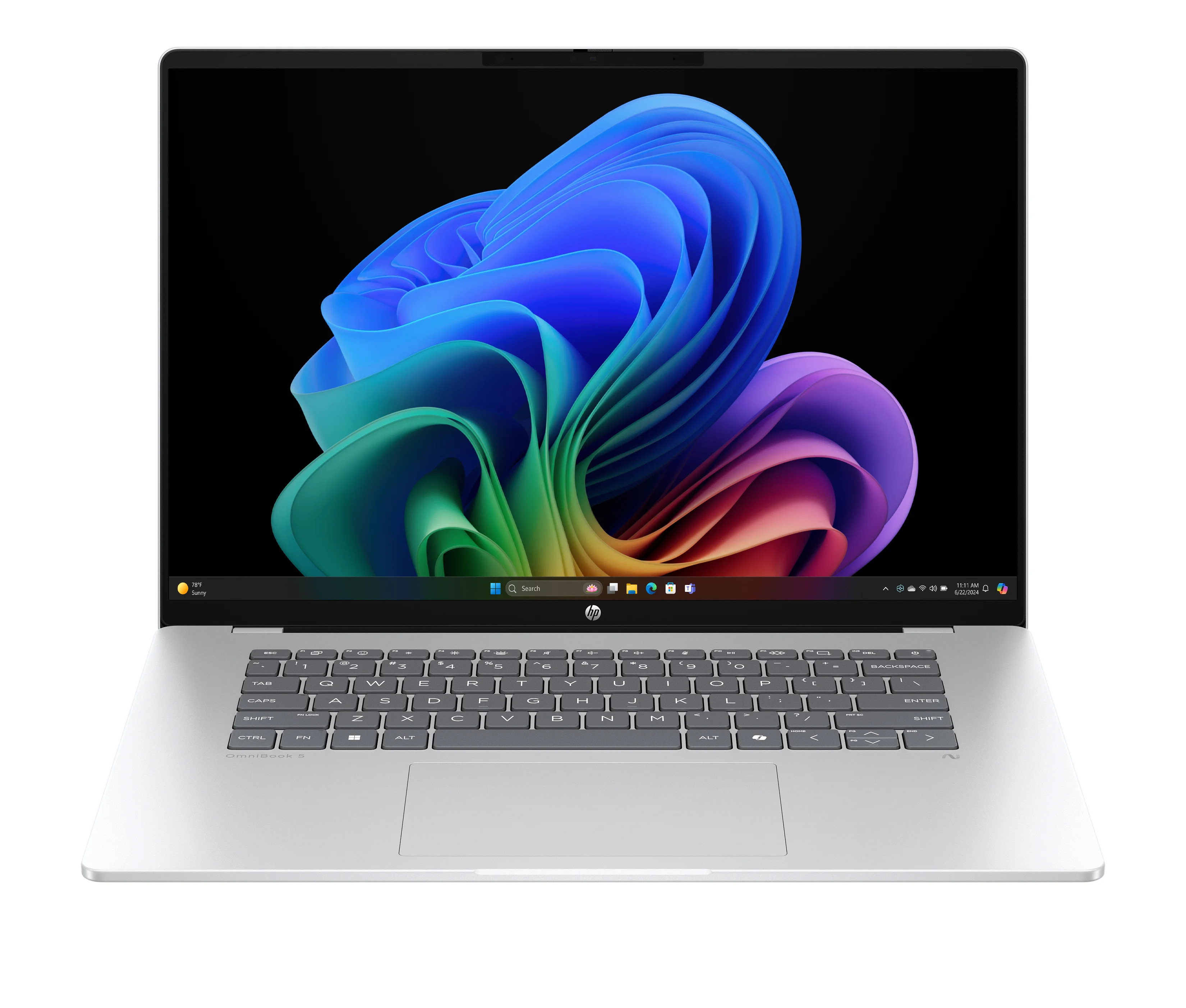 HP OmniBook 5 NGAI OmniBook 5 Next Gen AI 16-bf0154ng Copilot+ PC Snapdragon X1-26-100 Laptop 40,6 cm (16") 2K 16 GB LPDDR5x-SDRAM 512 GB SSD Wi-Fi 6E (802.11ax) Windows 11 Home Silber
