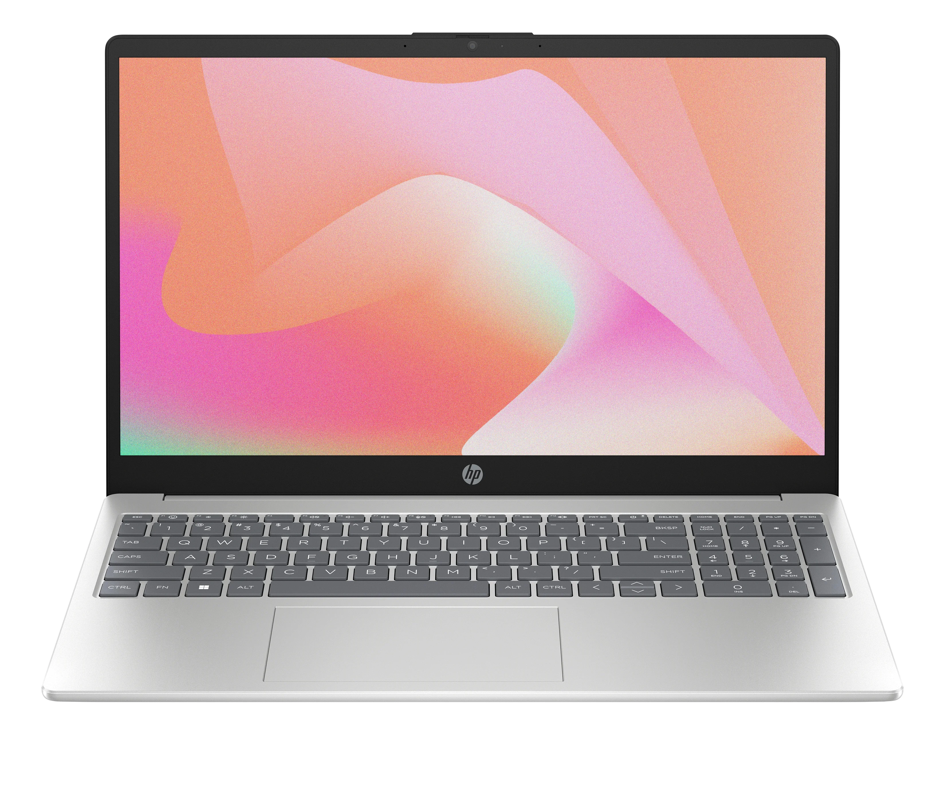 HP 15-fd1052ng Intel Core 5 120U Laptop 39,6 cm (15.6") Full HD 16 GB DDR4-SDRAM 512 GB SSD Wi-Fi 6 (802.11ax) FreeDOS Silber