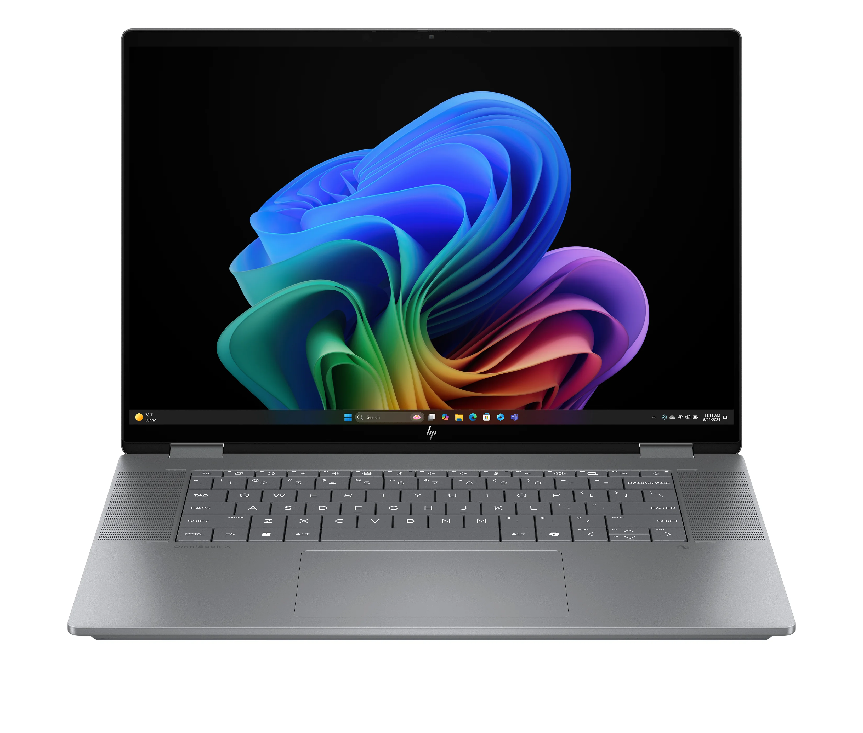 HP OmniBook X Flip Next Gen AI 16-ar0356ng Copilot+ PC AMD Ryzen AI 5 340 Hybrid (2-in-1) 40,6 cm (16") Touchscreen 2K 16 GB LPDDR5x-SDRAM 512 GB SSD Wi-Fi 7 (802.11be) Windows 11 Home Silber