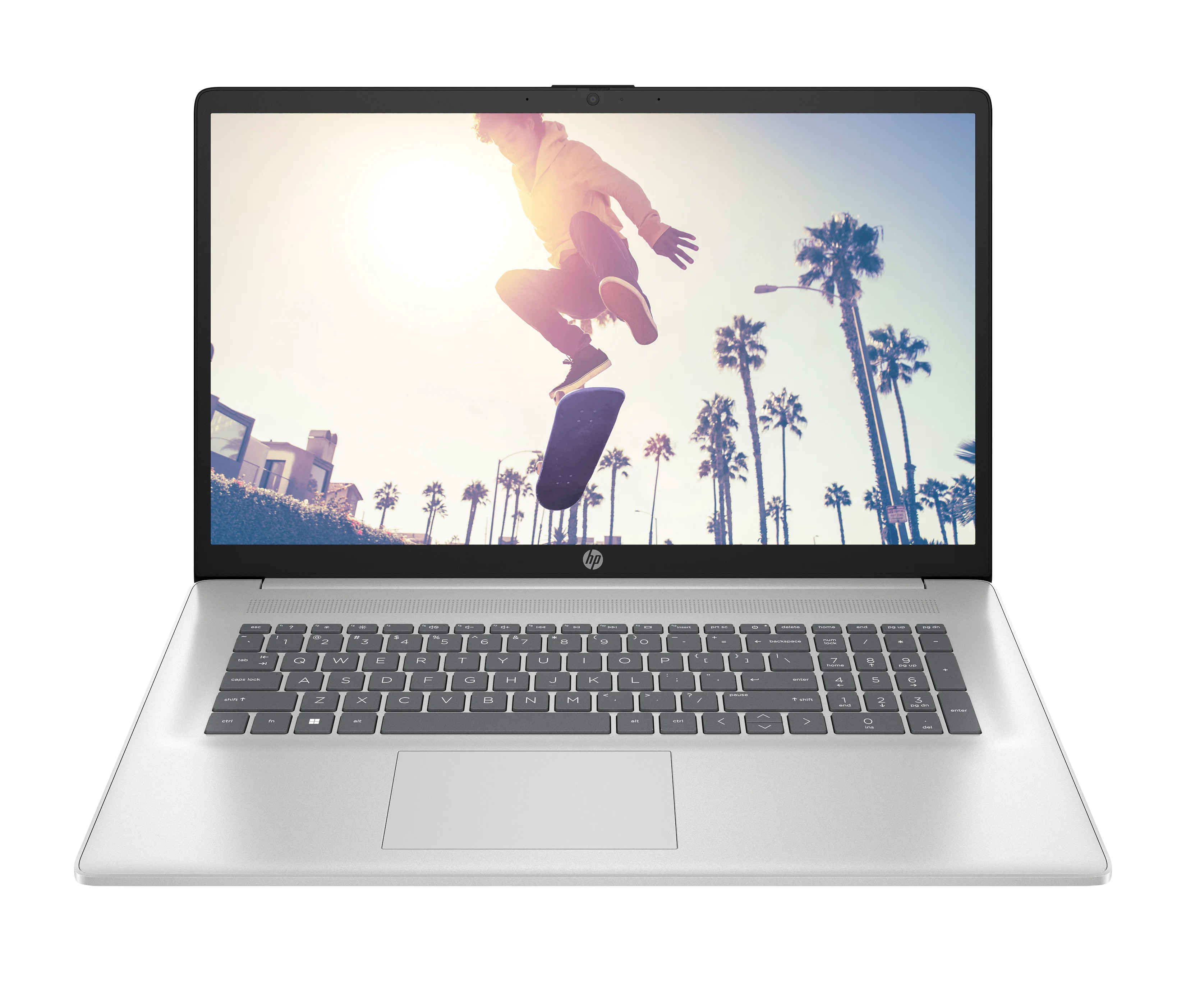 HP 17-cp3178ng AMD Ryzen™ 7 7730U Laptop 43,9 cm (17.3") Full HD 16 GB DDR4-SDRAM 512 GB SSD Wi-Fi 6 (802.11ax) FreeDOS Silber