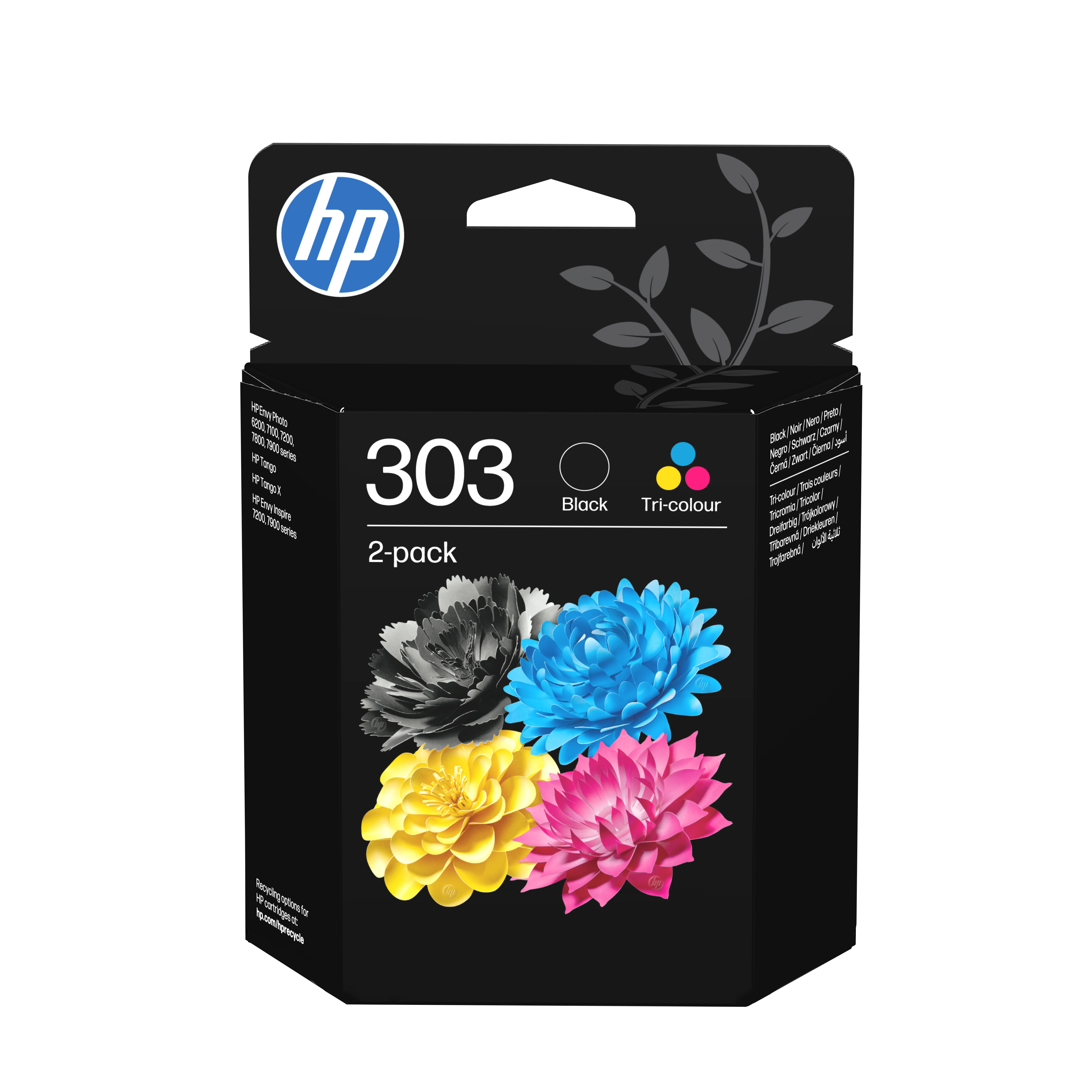HP 303 2er-Pack Schwarz/Cyan/Magenta/Gelb Original Tintenpatronen