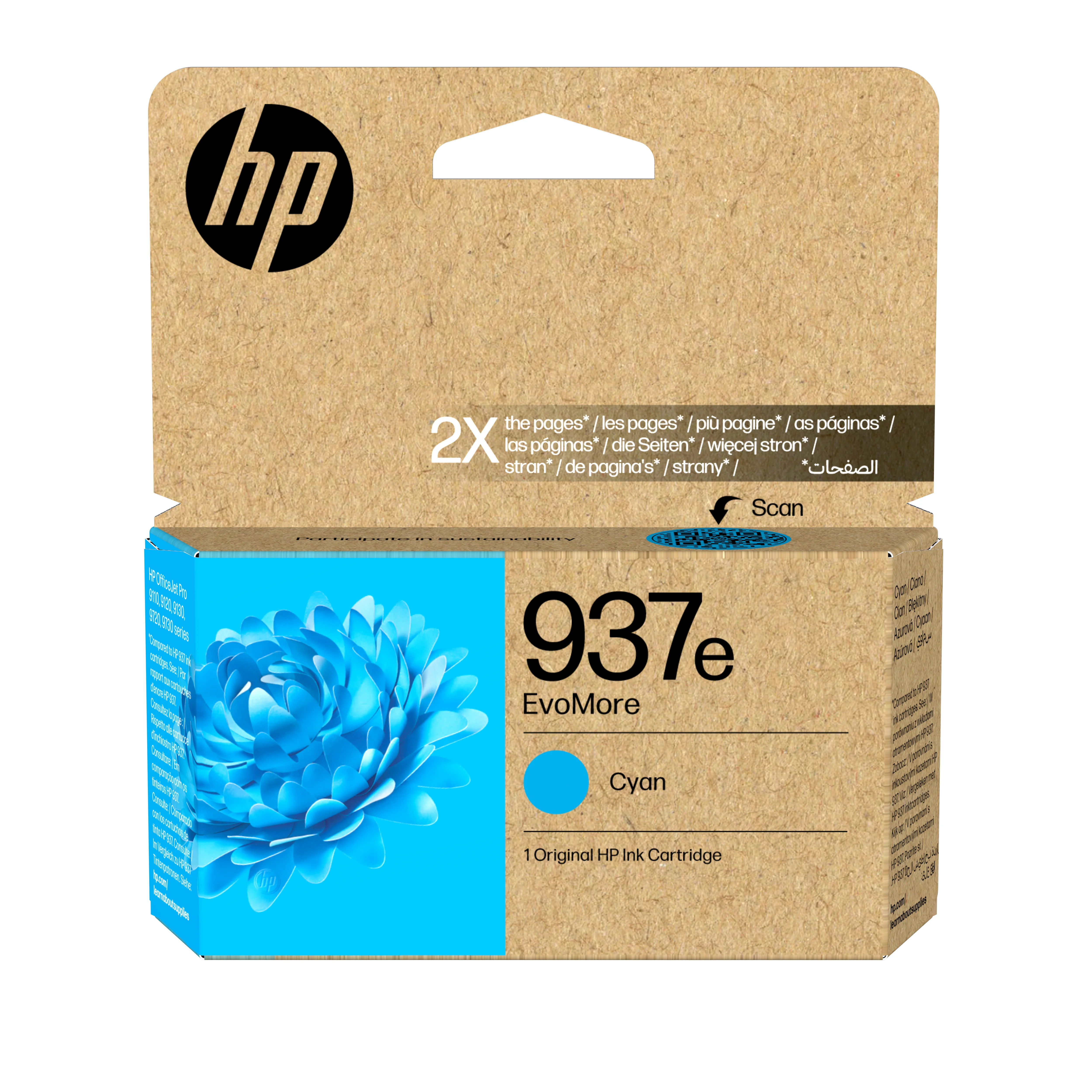 HP 937e EvoMore Cyan Original Druckerpatrone