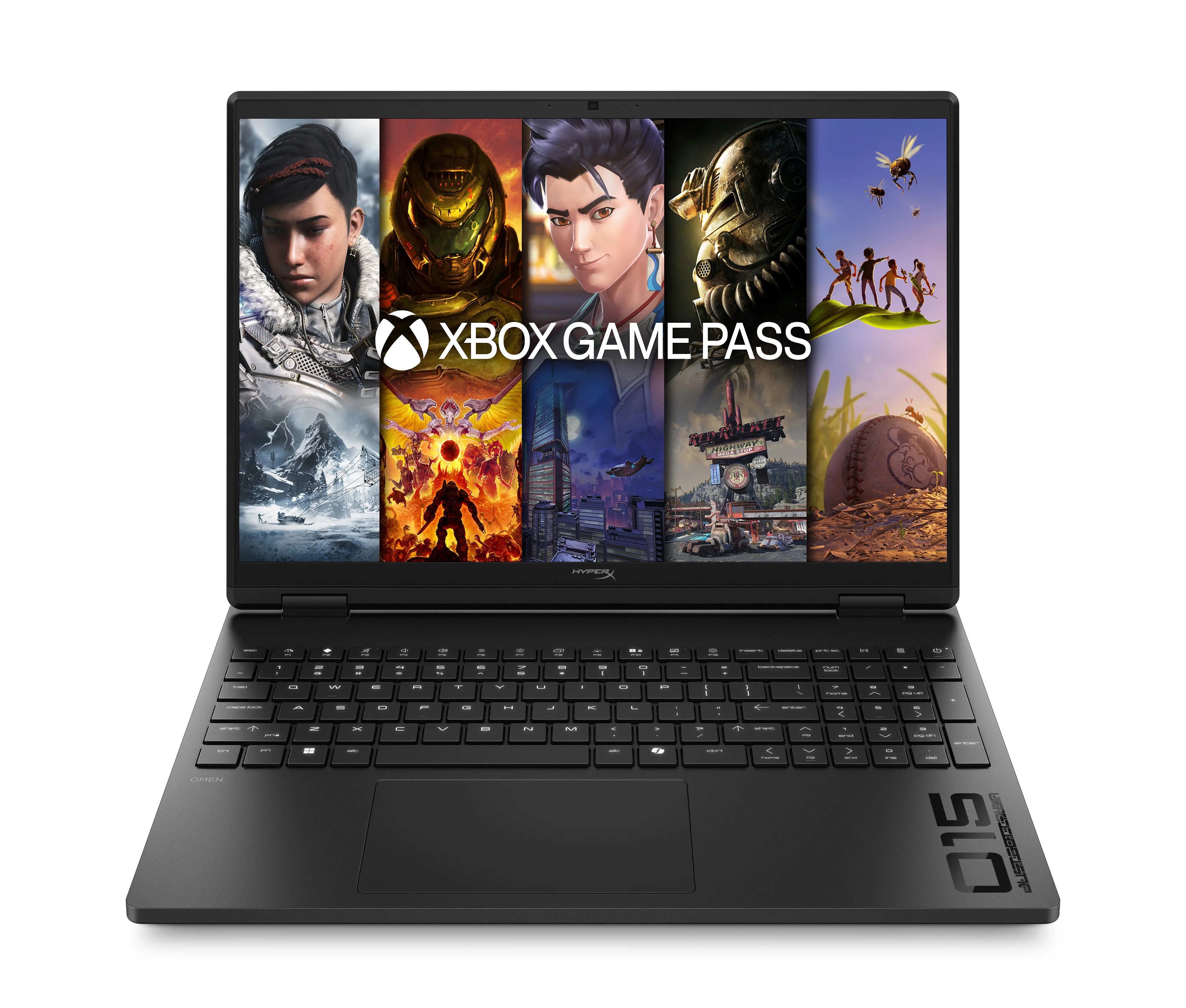HP HyperX OMEN 15 inch Gaming Laptop PC 15-gb0355ng AMD Ryzen™ 5 38,9 cm (15.3") 2K 16 GB DDR5-SDRAM NVIDIA GeForce RTX 5060 Wi-Fi 6 (802.11ax) Windows 11 Home AI PC Schwarz