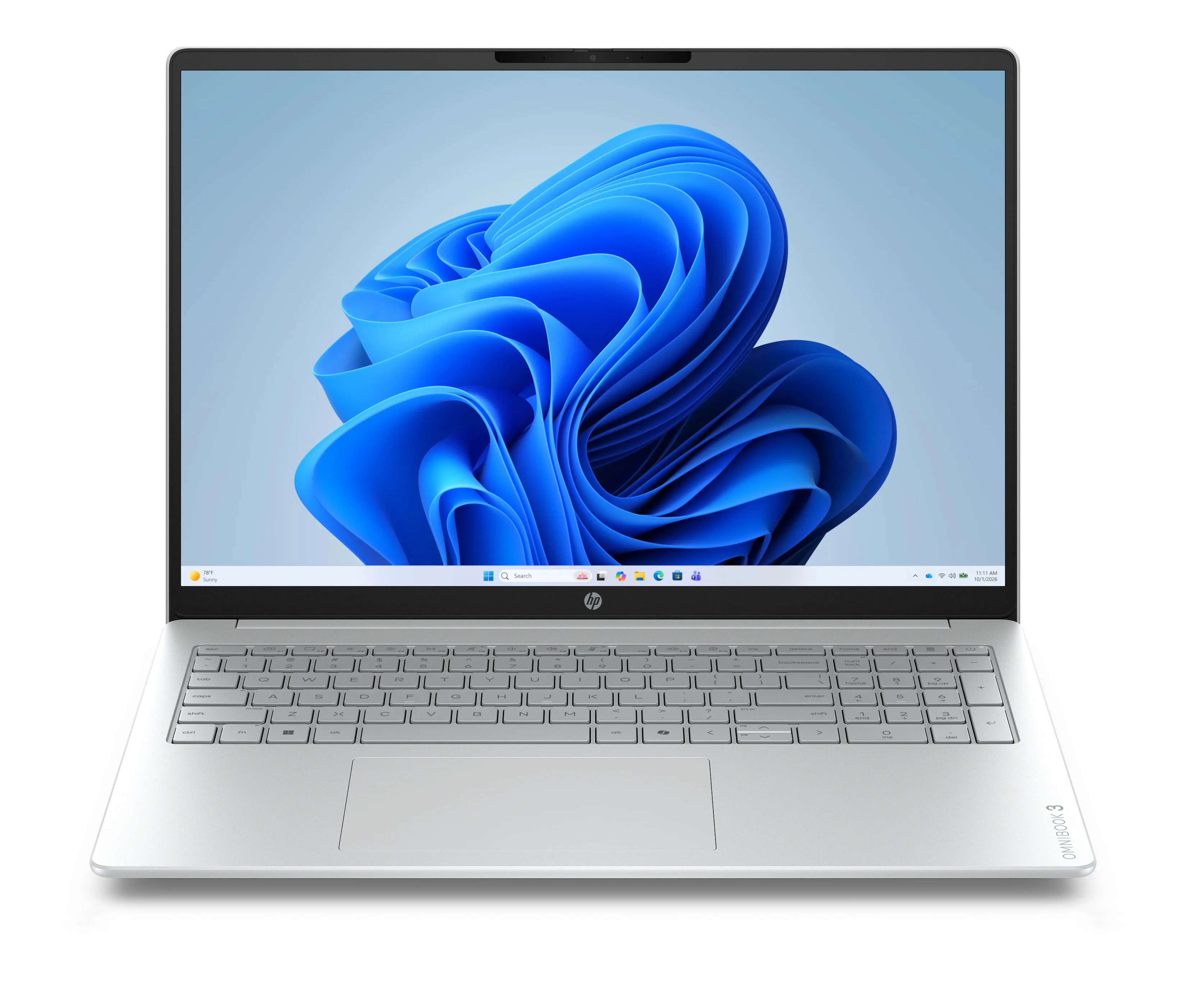 HP OmniBook 3 16-by0051ng AMD Ryzen™ 5 40 Laptop 40,6 cm (16") 2K 16 GB LPDDR5-SDRAM 512 GB SSD Wi-Fi 6 (802.11ax) Windows 11 Home Grau, Silber