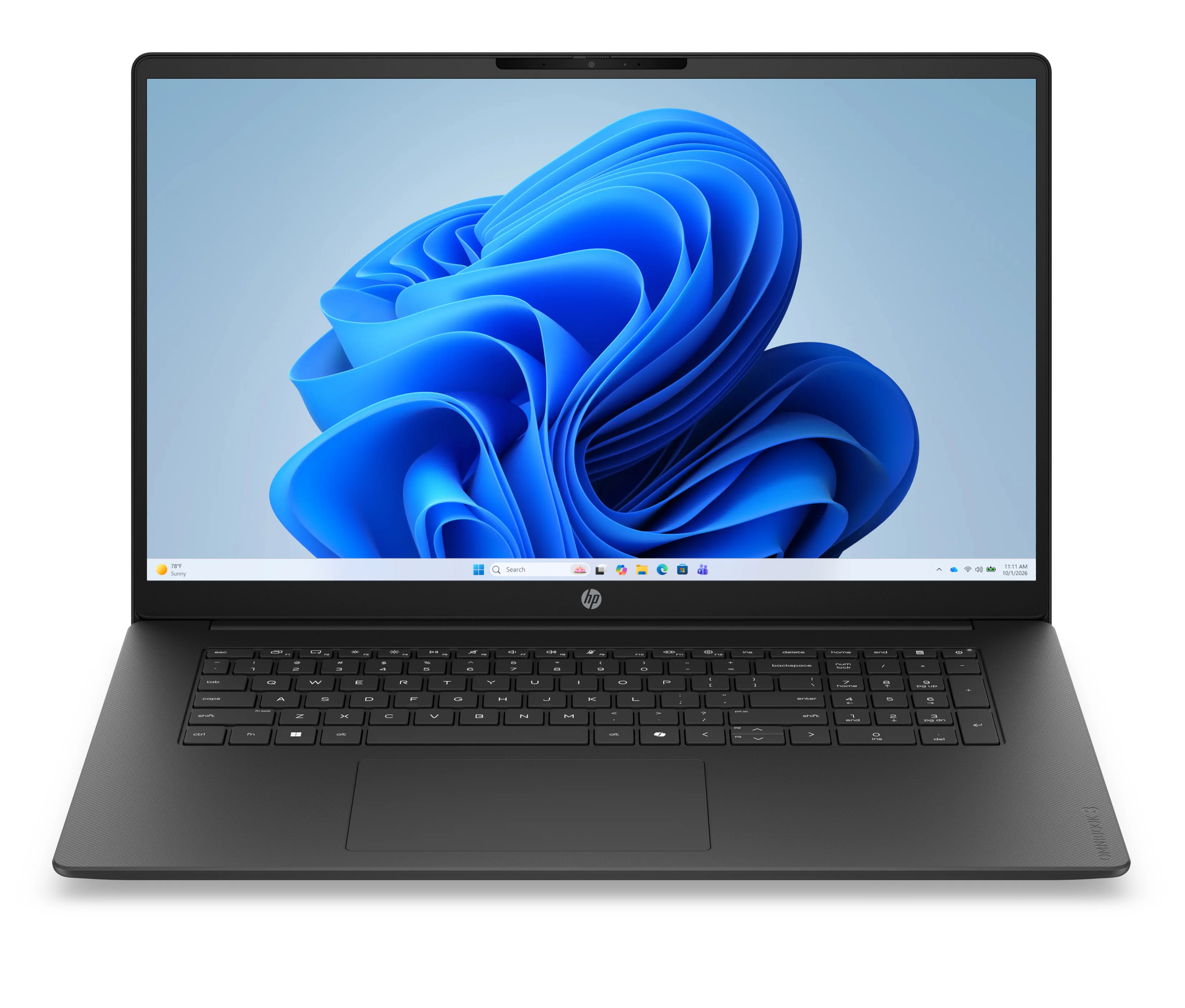 HP OmniBook 3 17-dp0057ng AMD Ryzen™ 5 40 Laptop 43,9 cm (17.3") Full HD 16 GB LPDDR5-SDRAM 512 GB SSD Wi-Fi 6 (802.11ax) Windows 11 Home Schwarz