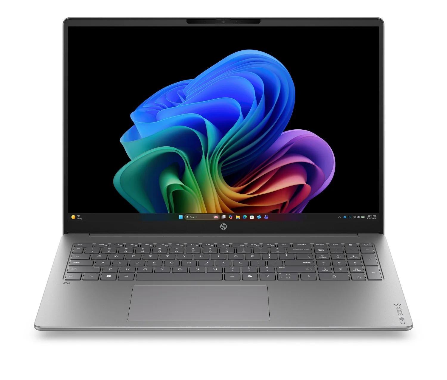 HP OmniBook 3 Laptop Next Gen AI 16-bz0354ng Copilot+ PC Snapdragon X1-26-100 40,6 cm (16") 2K 16 GB LPDDR5x-SDRAM 512 GB SSD Wi-Fi 6E (802.11ax) Windows 11 Home Silber