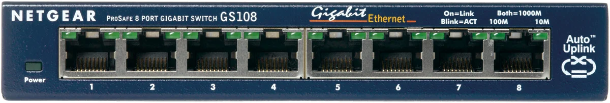 NETGEAR GS108GE Netzwerk-Switch Unmanaged Gigabit Ethernet (10/100/1000) Blau