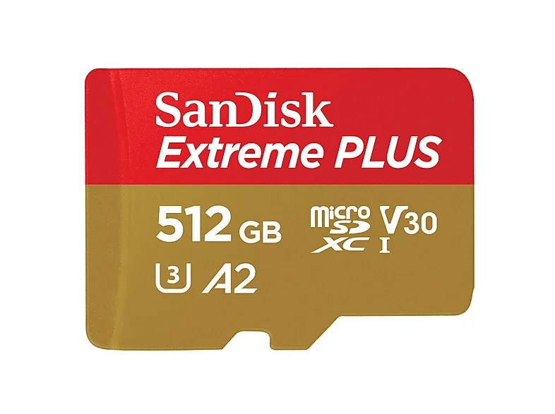 SANDISK Elite Extreme® PLUS UHS-I, Micro-SDXC Speicherkarte, 512 GB, 200 MB/s