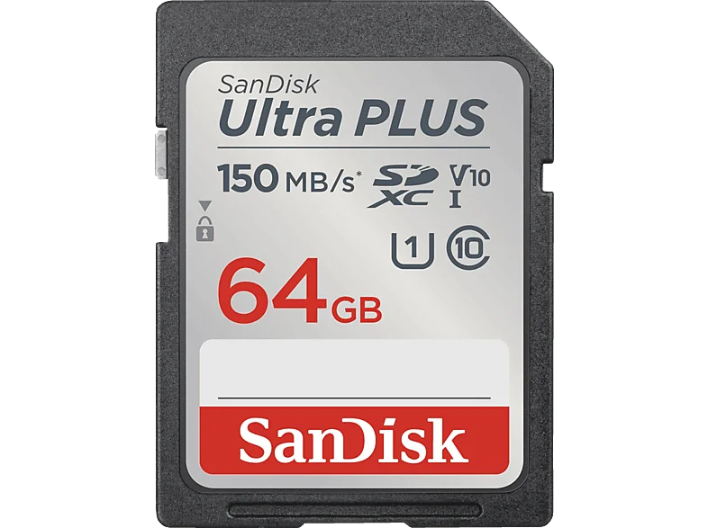 SANDISK PLUS SDXC™-UHS-I-Karte, SDXC Speicherkarte, 64 GB, 150 MB/s