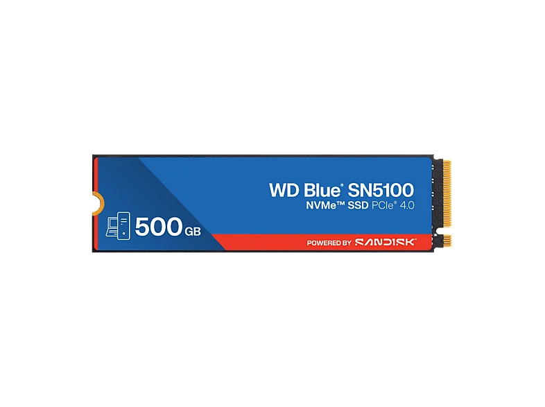 SANDISK WD Blue® SN5100 NVMe™ POWERED BY Festplatte, 500 GB SSD M.2 via NVMe, intern