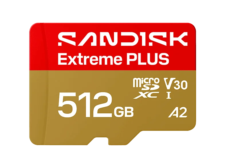 SANDISK EXTREME® PLUS MICROSD™ UHS-I-KARTE, Micro-SD Speicherkarte, 512 GB, 250 MB/s