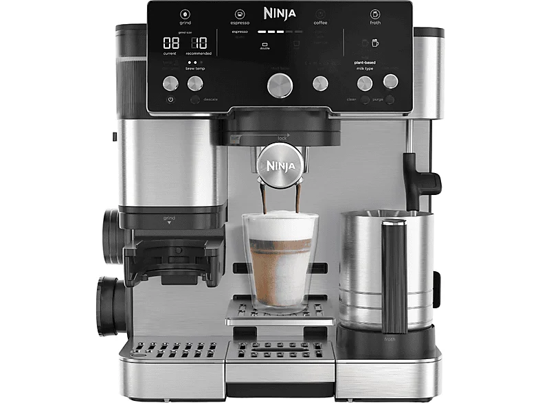 NINJA ES501EU Luxe Café Essential Espressomaschine Edelstahl/Schwarz