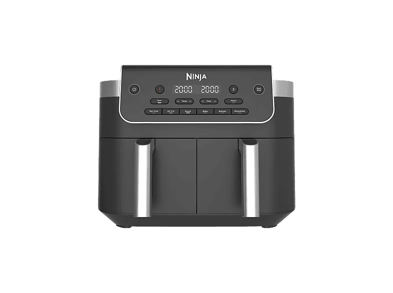 NINJA DZ801EU DualZone 7.6-l Air Fryer mit 2 Schubladen, Heißluftfritteuse