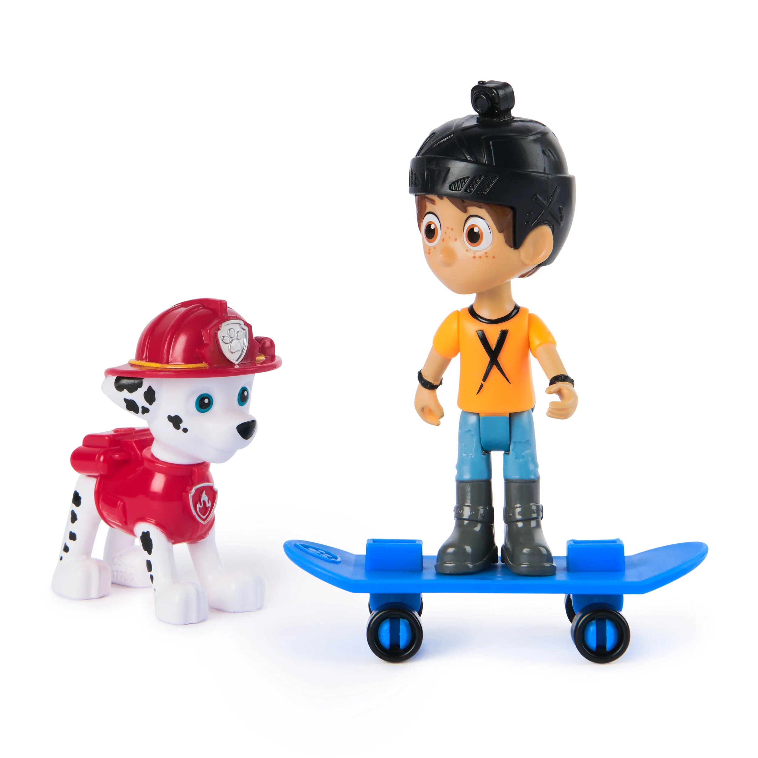 PAW Patrol Hero Pups – Actionfigurenset mit Marshall Hundefigur, Danny X Figur und Skateboard