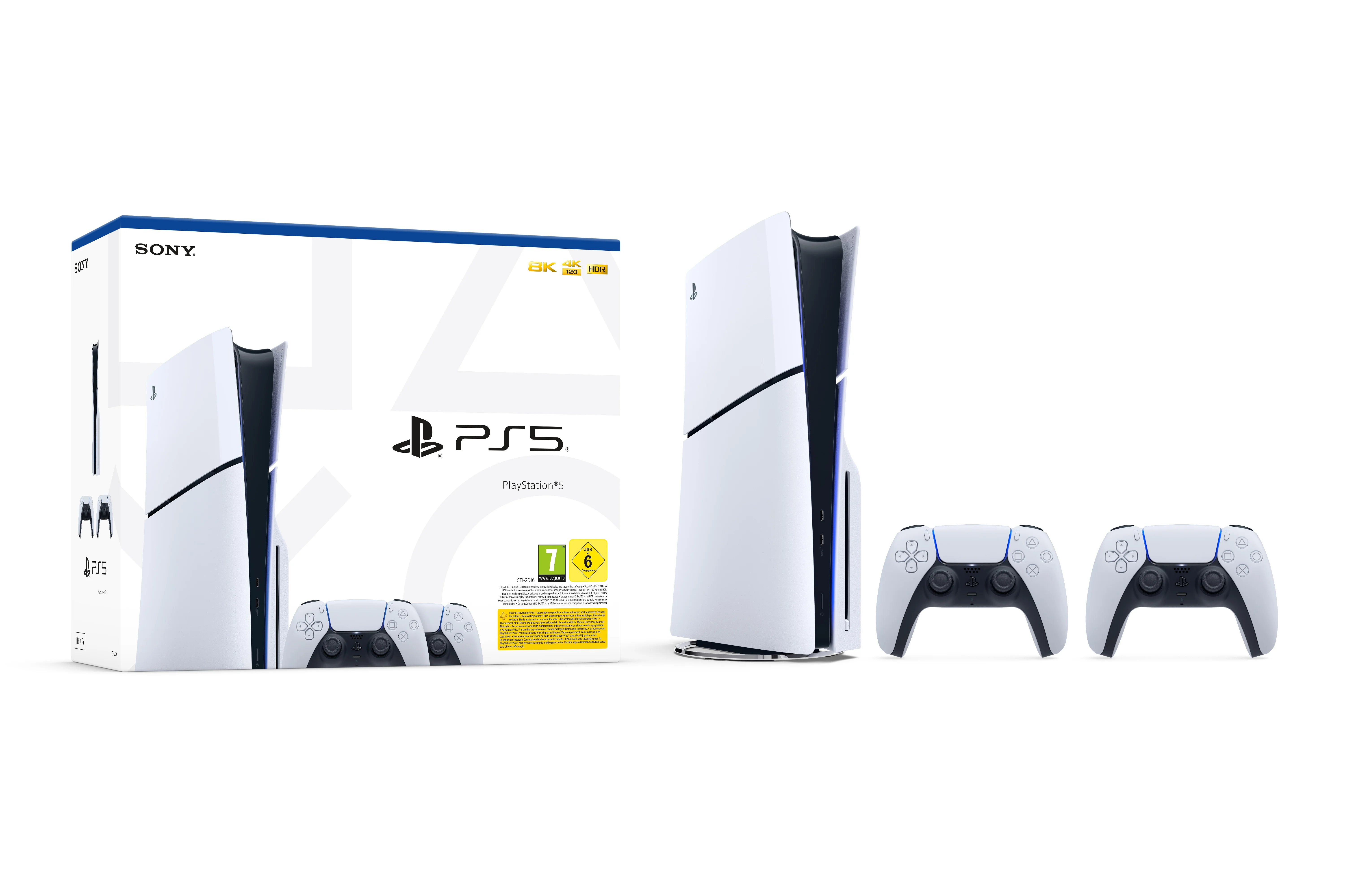 Sony Interactive Entertainment Playstation 5 Slim 1 TB WLAN Schwarz, Weiß