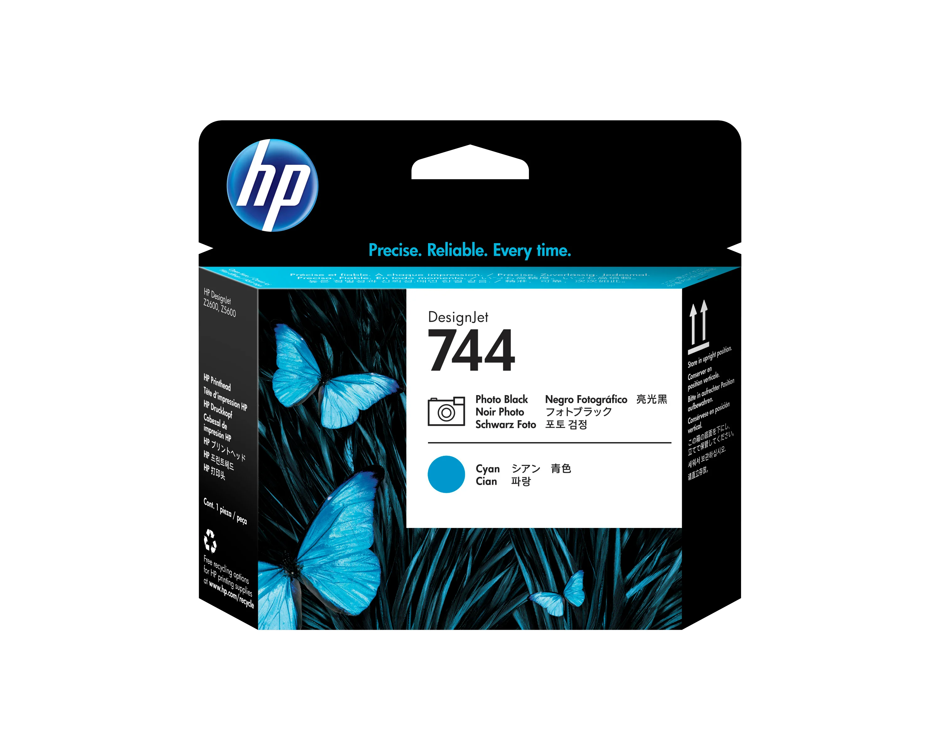 HP 744 DesignJet Druckkopf Fotoschwarz/Cyan