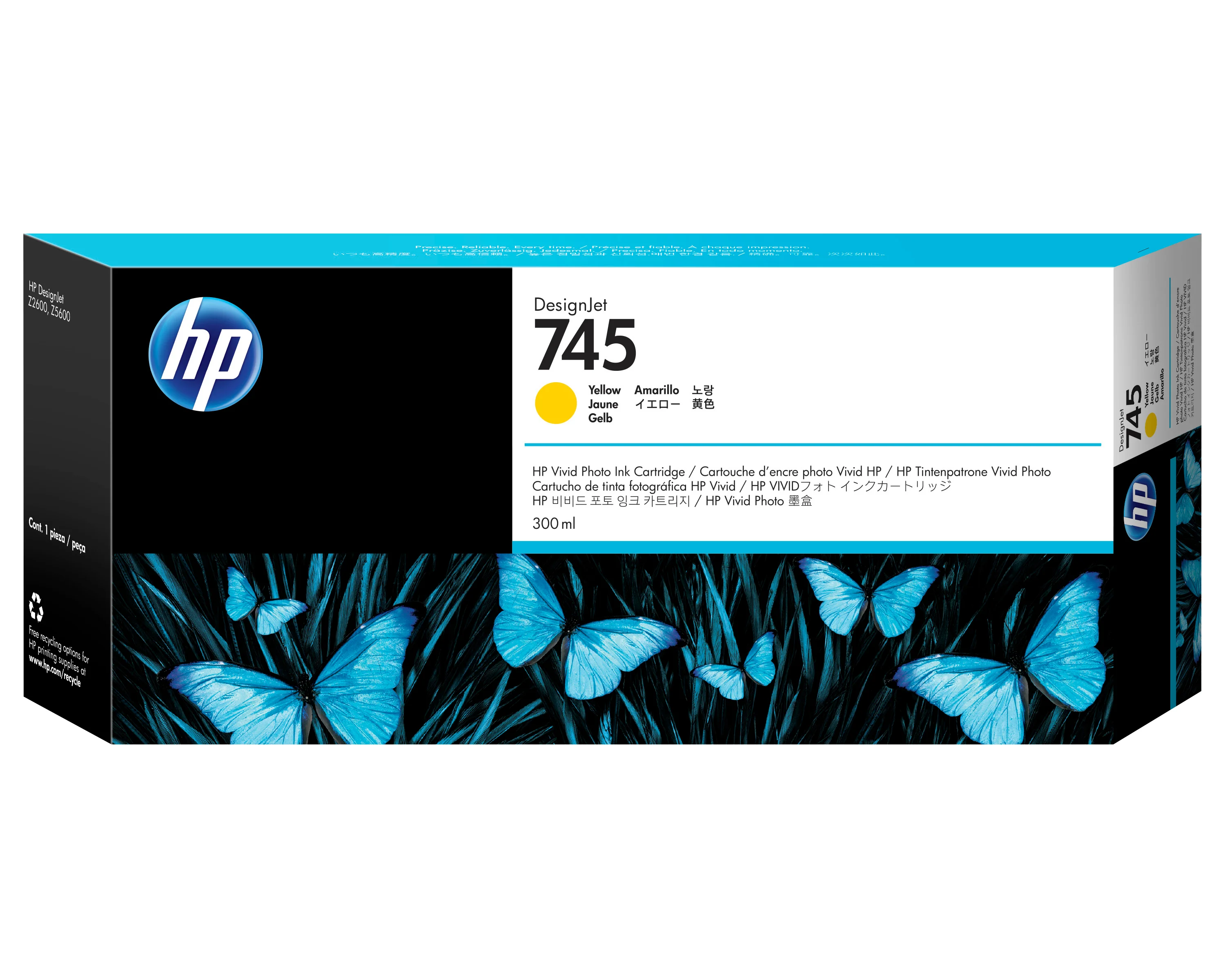HP 745 DesignJet Druckerpatrone Gelb, 300 ml