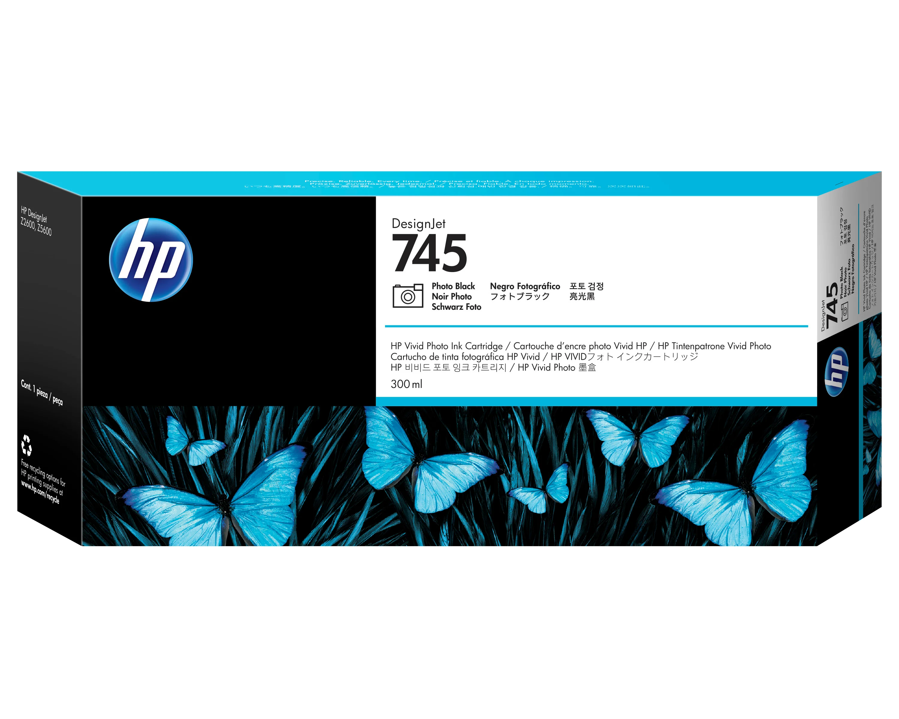 HP 745 DesignJet Druckerpatrone Fotoschwarz, 300 ml