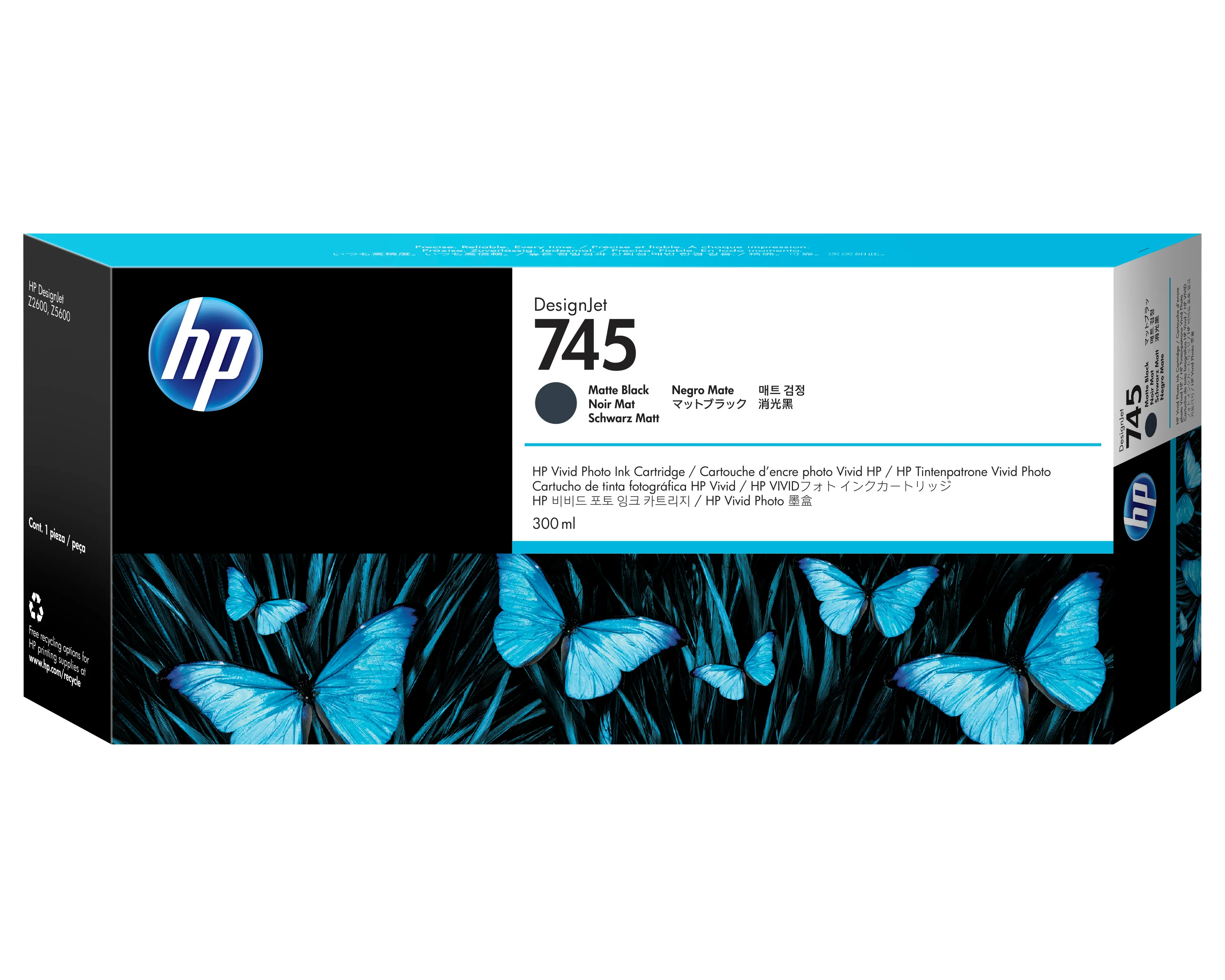 HP 745 DesignJet Druckerpatrone Mattschwarz, 300 ml