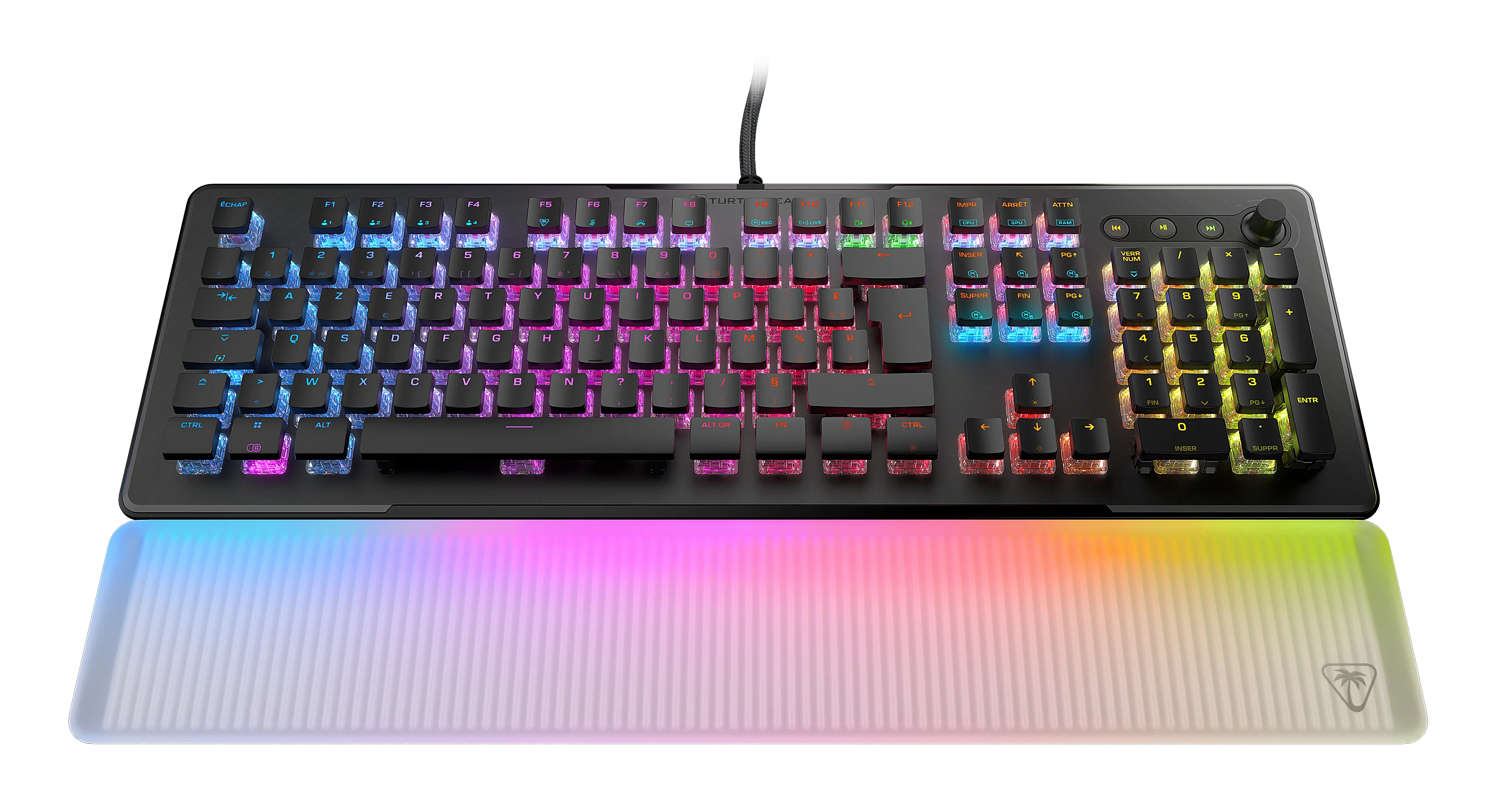 Turtle Beach Vulcan II Max – Optisch-mechanische PC-Tastatur, anpassbare RGB-Beleuchtung, Handballenauflage, lineare Titan II-Schalter, Aluminiumplatte – Schwarz