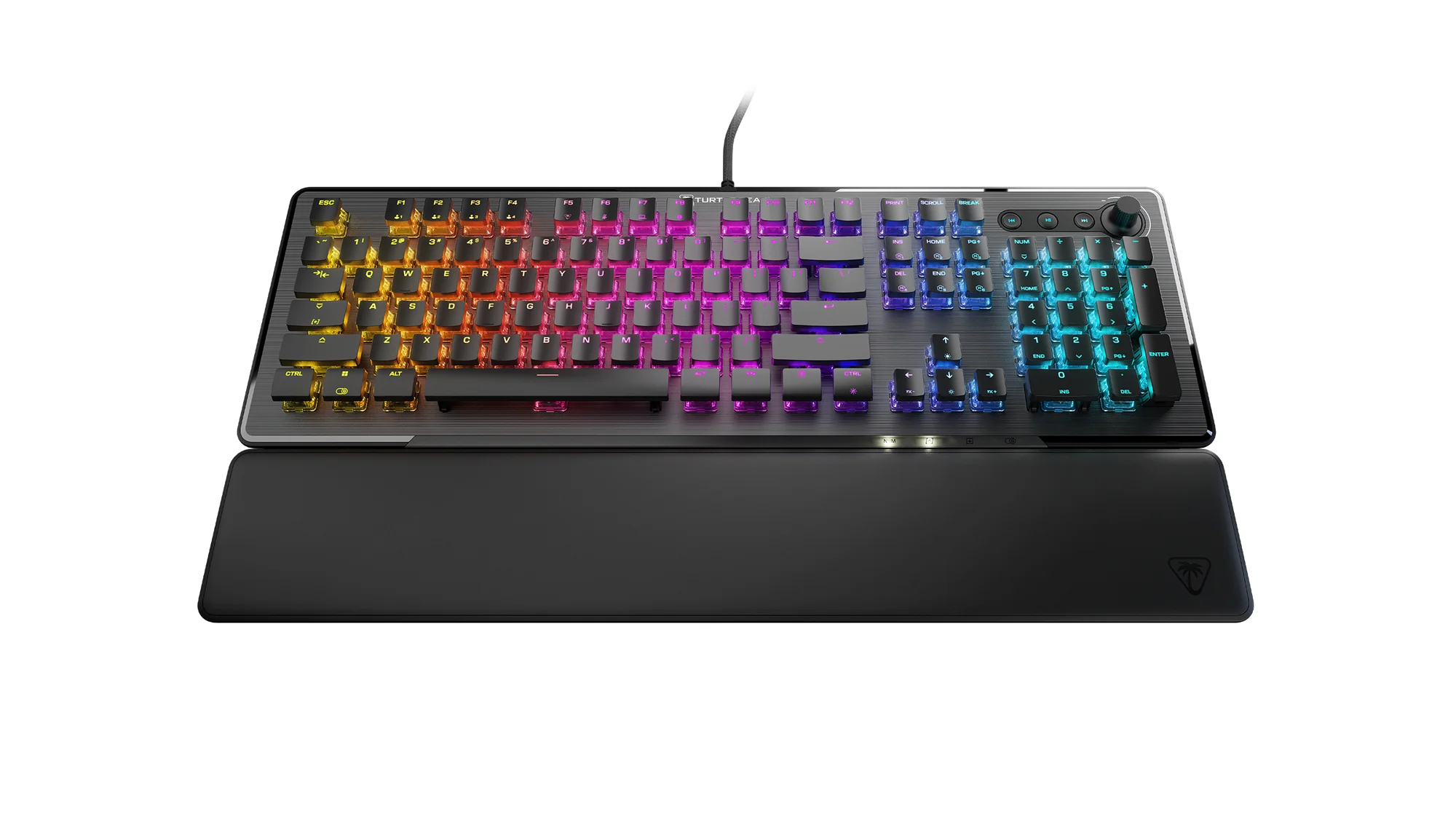 Turtle Beach Vulcan II – Mechanische PC Gaming-Tastatur, Titan II-Schalter, anpassbare beleuchtete RGB-Tasten, abnehmbare Handballenauflage, Aluminiumplatte – Schwarz