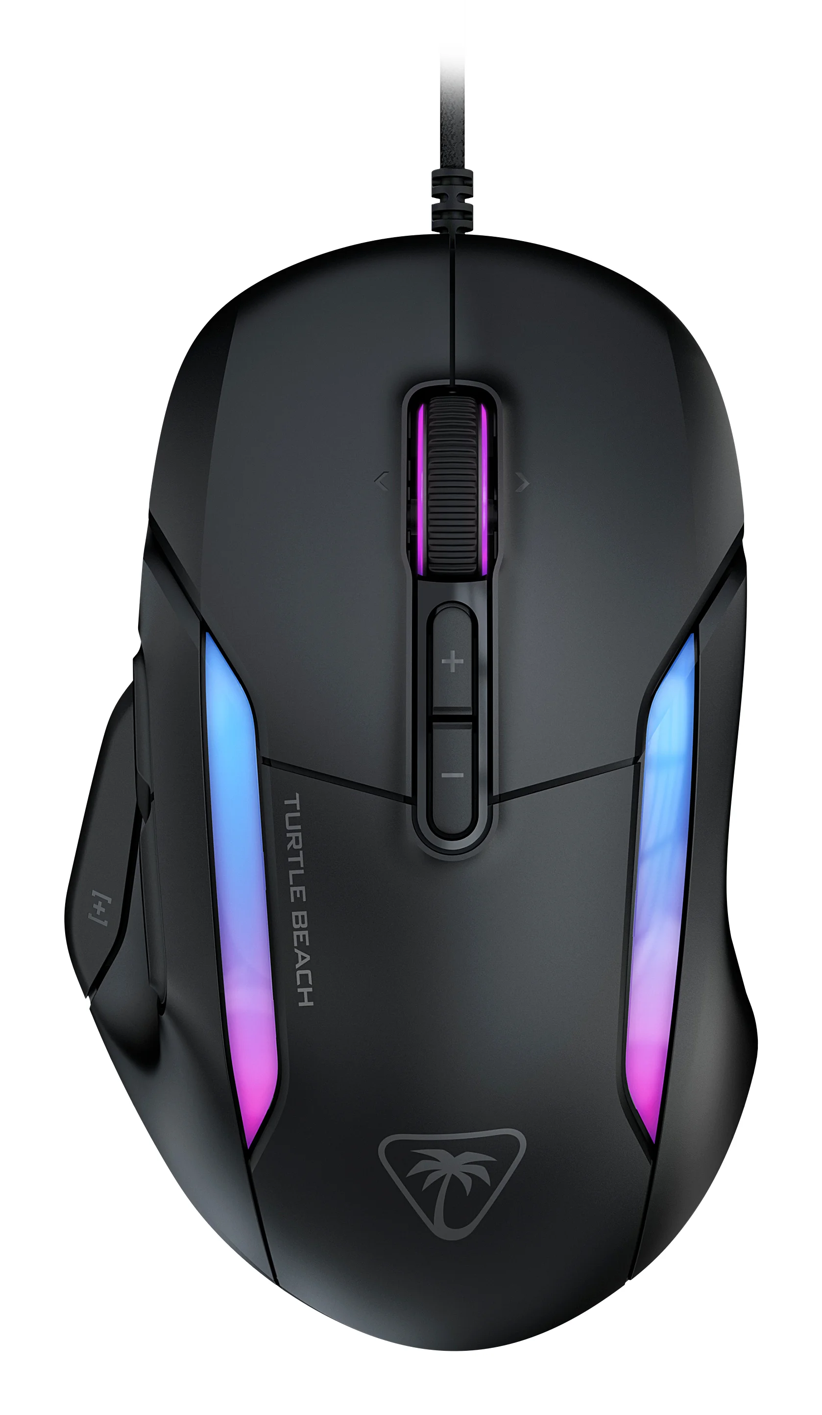 Turtle Beach Kone II – Ergonomische RGB-Gaming-Maus, 26K DPI Optischer Sensor, optische Schalter mit 100 Mio. Klick-Lebensdauer, 23 programmierbare Funktionen, 4D-Scroll-Rad, Schwarz