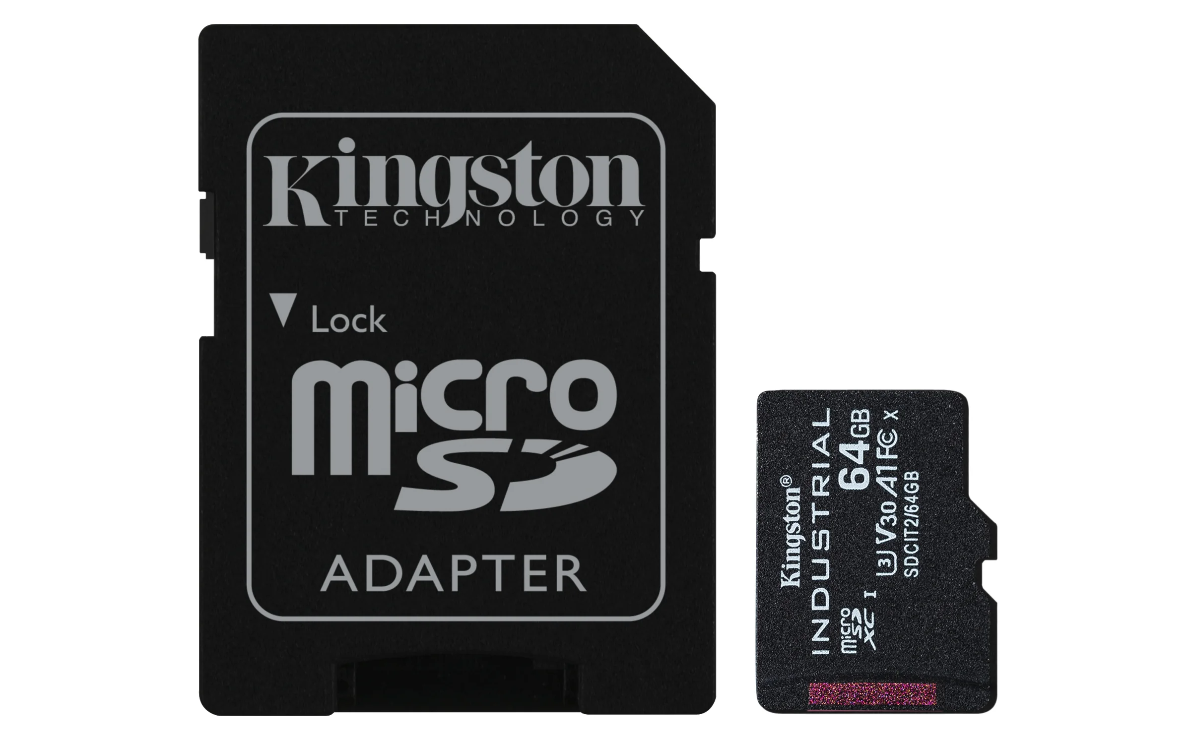 Kingston Technology 64GB microSDXC Industrial C10 A1 pSLC Karte + SD-Adapter