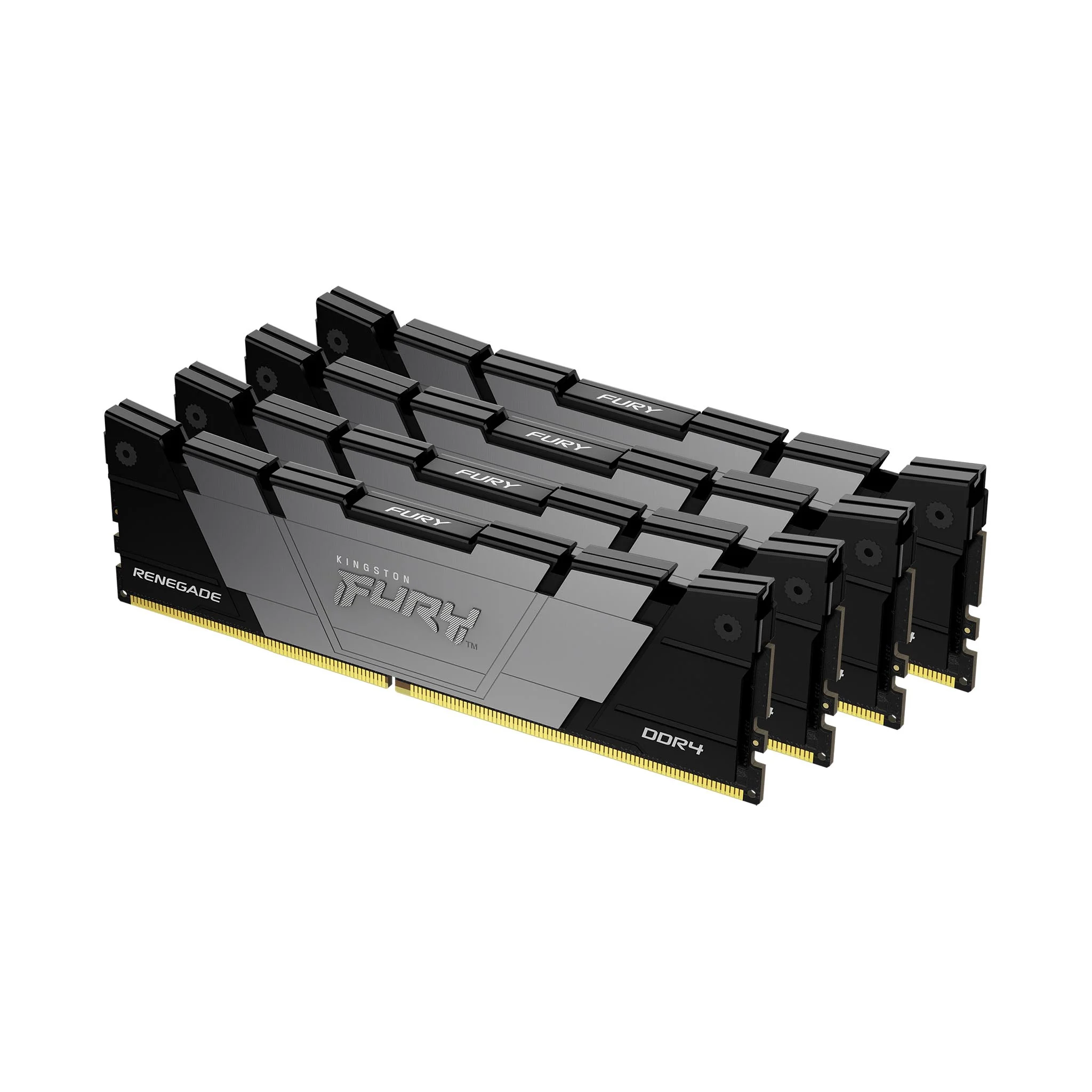 Kingston Technology FURY 64GB 3600MT/s DDR4 CL16 DIMM (4er-Kit) 1Gx8 Renegade Black
