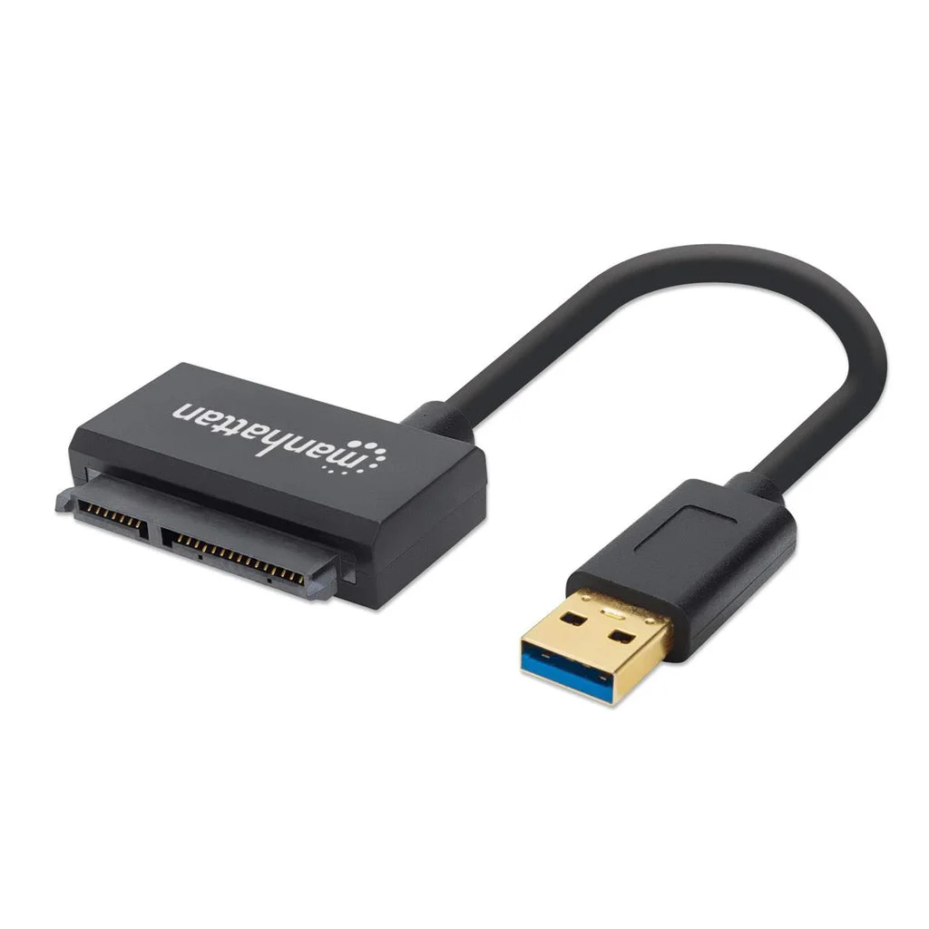 Manhattan USB 3.2 auf SATA-Adapter, Zum Anschluss von 2,5"-SATA-Festplatten an USB 3.0-Ports