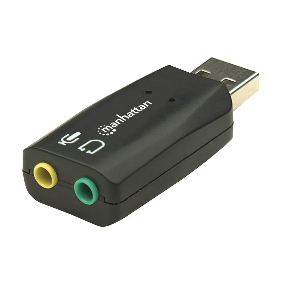 Manhattan Hi-Speed USB 3D Sound Adapter, Verbessert Audiozugriff und -Performance