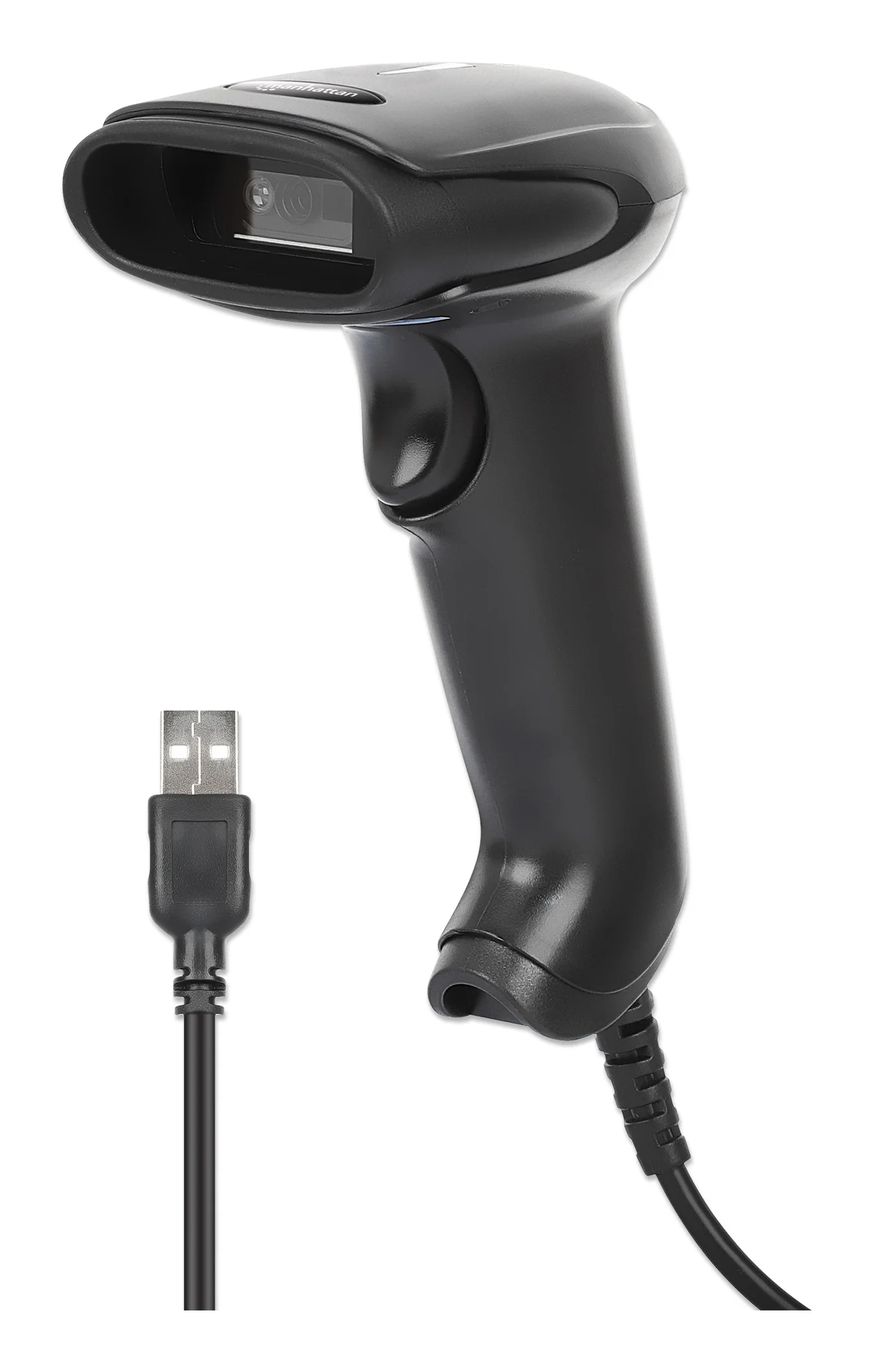 Manhattan 153997 Barcodeleser Tragbares Barcodelesegerät 1D/2D LED Schwarz