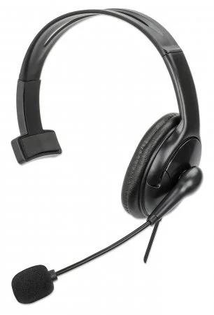 Manhattan 180849 Kopfhörer & Headset Kabelgebunden Kopfband Büro/Callcenter USB Typ-A Schwarz