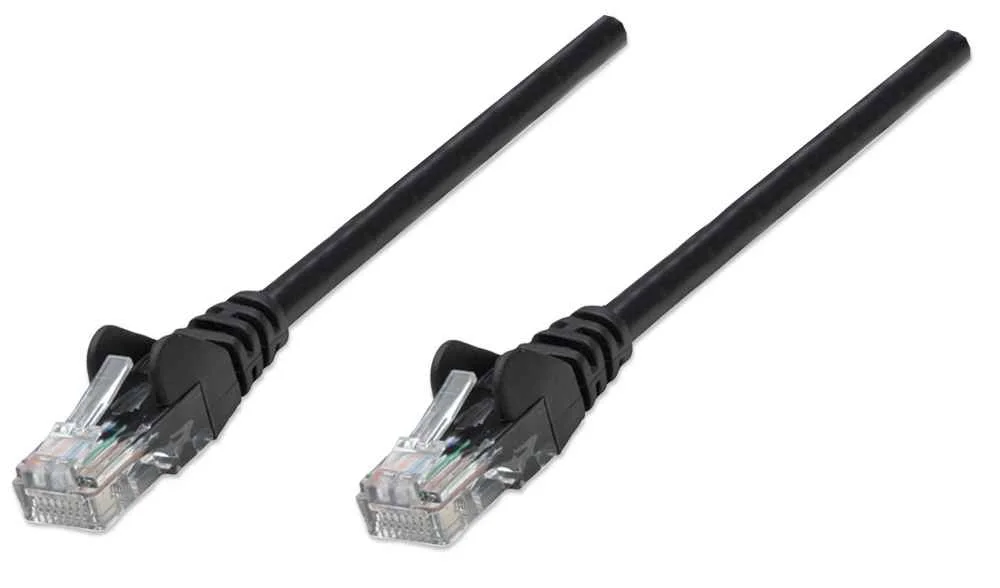 Intellinet Netzwerkkabel, Cat5e, U/UTP, CCA, Cat5e-kompatibel, RJ45-Stecker/RJ45-Stecker, 5,0 m, schwarz