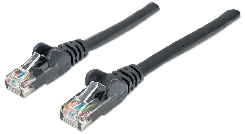 Intellinet Netzwerkkabel, Cat6, U/UTP, CCA, Cat6-kompatibel, RJ45-Stecker/RJ45-Stecker, 0,5 m, schwarz