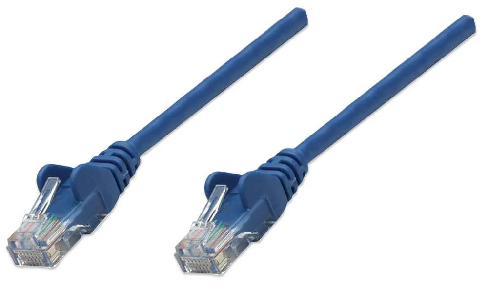 Intellinet Netzwerkkabel, Cat6, U/UTP, CCA, Cat6-kompatibel, RJ45-Stecker/RJ45-Stecker, 0,5 m, blau