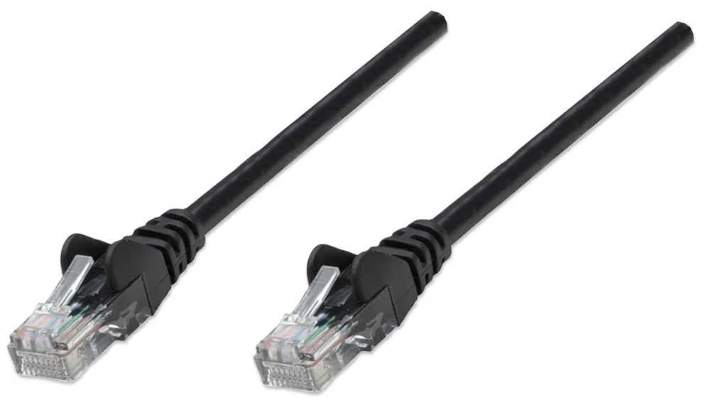Intellinet Netzwerkkabel, Cat6, U/UTP, CCA, Cat6-kompatibel, RJ45-Stecker/RJ45-Stecker, 5,0 m, schwarz
