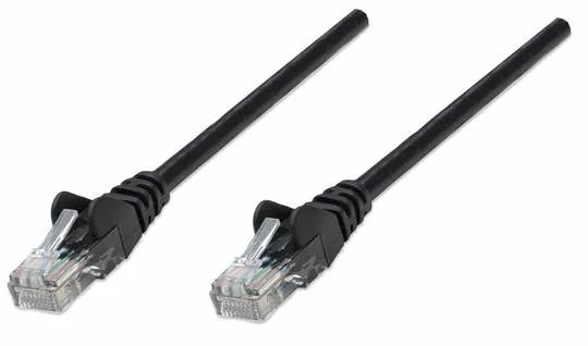 Intellinet Netzwerkkabel, Cat5e, U/UTP, CCA, Cat5e-kompatibel, RJ45-Stecker/RJ45-Stecker, 10,0 m, schwarz