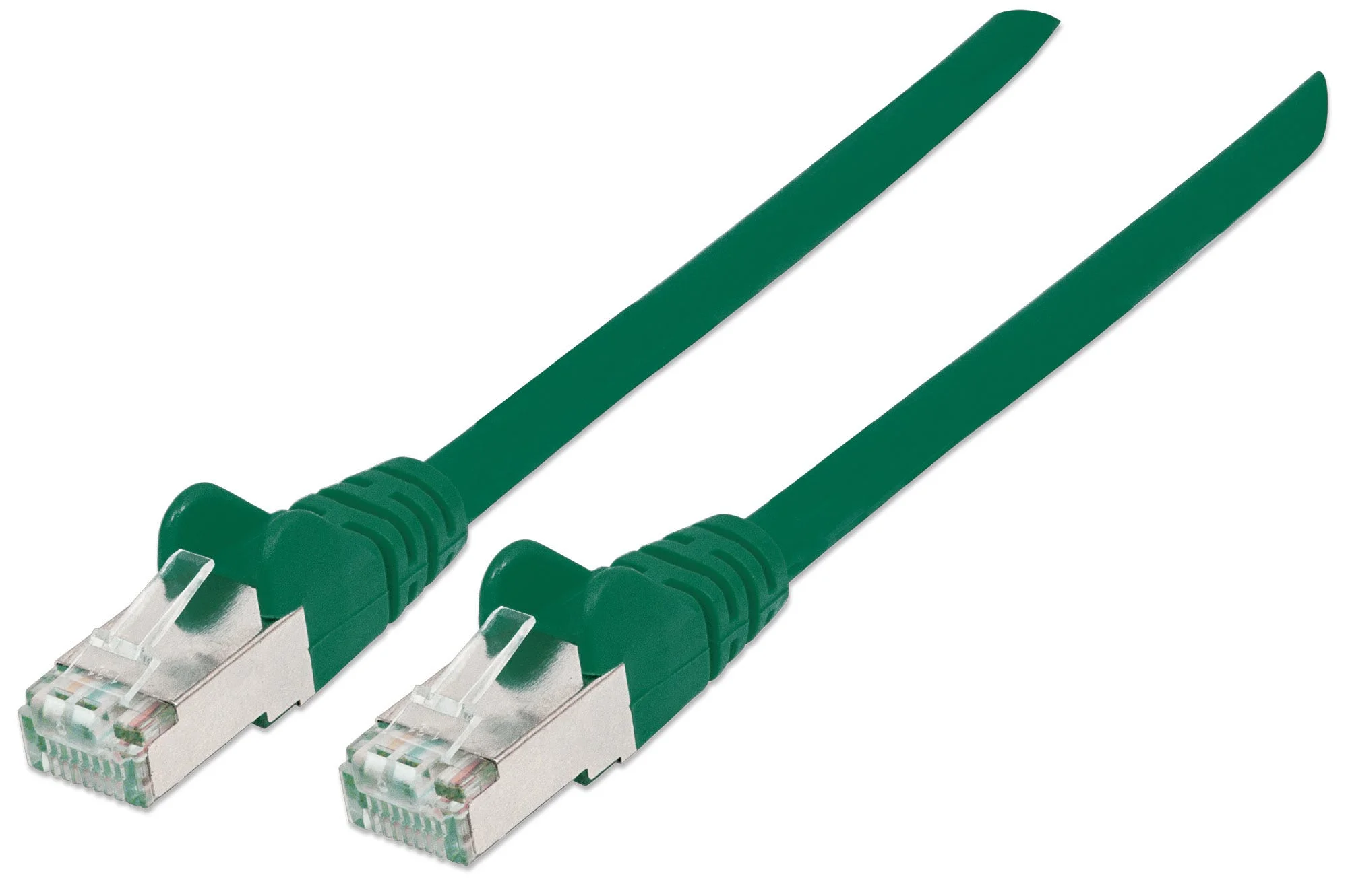Intellinet Premium Netzwerkkabel, Cat6a, S/FTP, 100% Kupfer, Cat6a-zertifiziert, LS0H, RJ45-Stecker/RJ45-Stecker, 2,0 m, grün