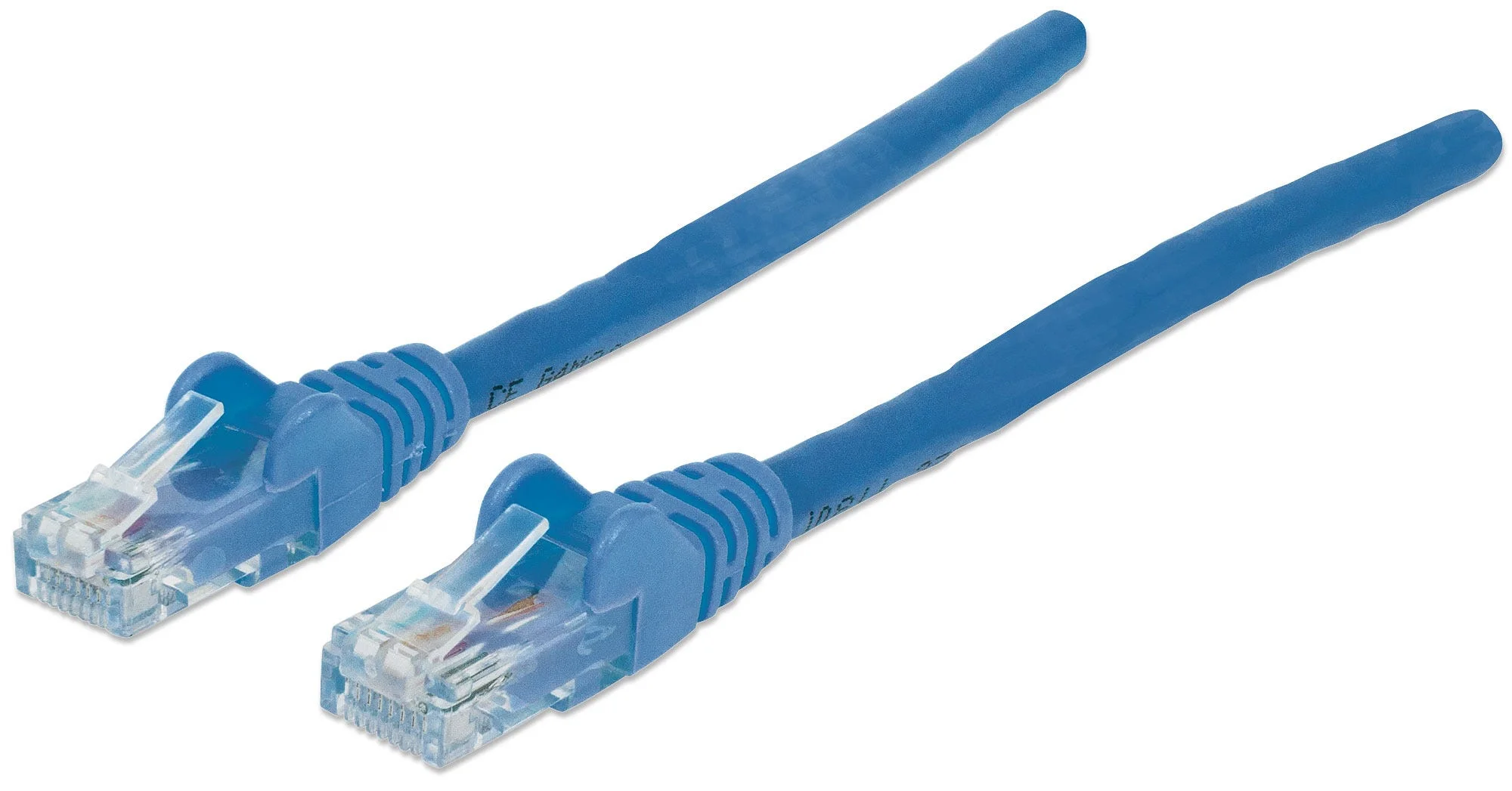 Intellinet Premium Netzwerkkabel, Cat6a, S/FTP, 100% Kupfer, Cat6a-zertifiziert, LS0H, RJ45-Stecker/RJ45-Stecker, 7,5 m, blau