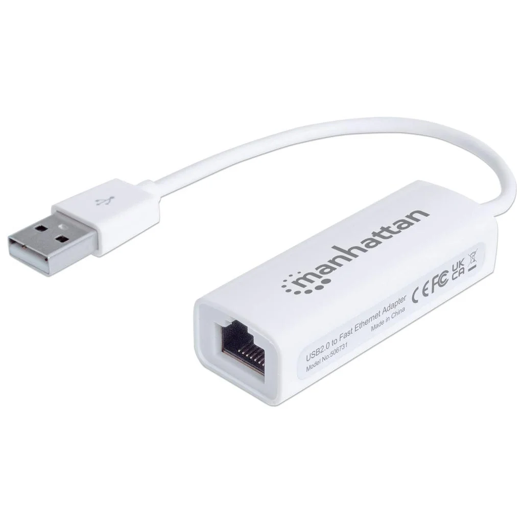 Manhattan USB-A auf Fast Ethernet Adapter, USB 2.0 auf 10/100 Mbit/s Fast Ethernet