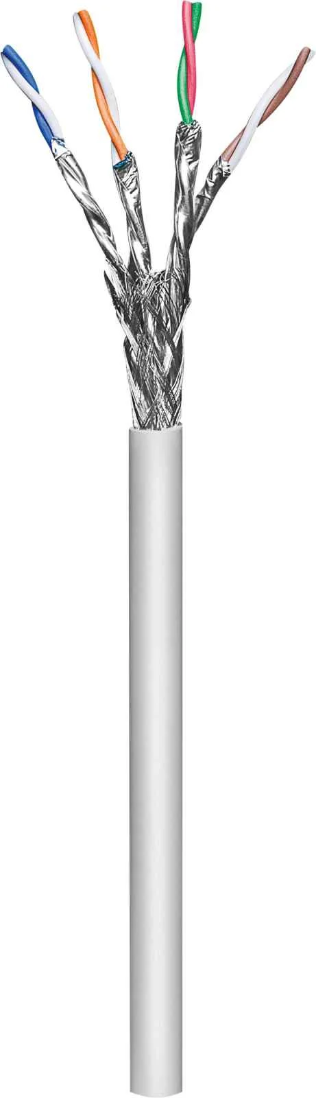 Intellinet Verlegekabel Cat7, S/FTP, 100 m Rolle, LS0H, CPR-Dca-klassifiziert, AWG 23, Massivdraht, grau
